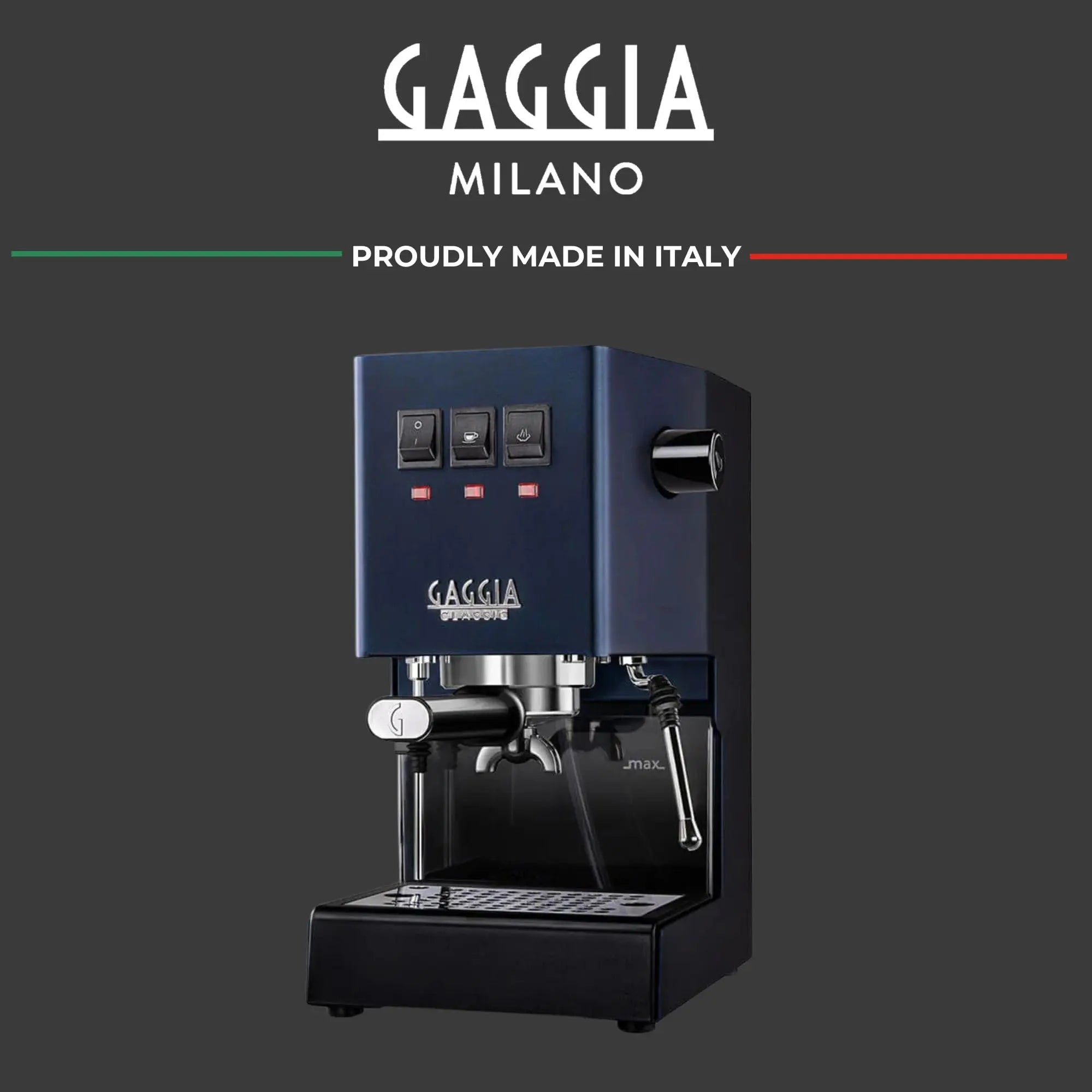 Gaggia RI9380/49 Classic Evo Pro Espresso Machine, Thunder Black, Small - Crema Peaks Coffee