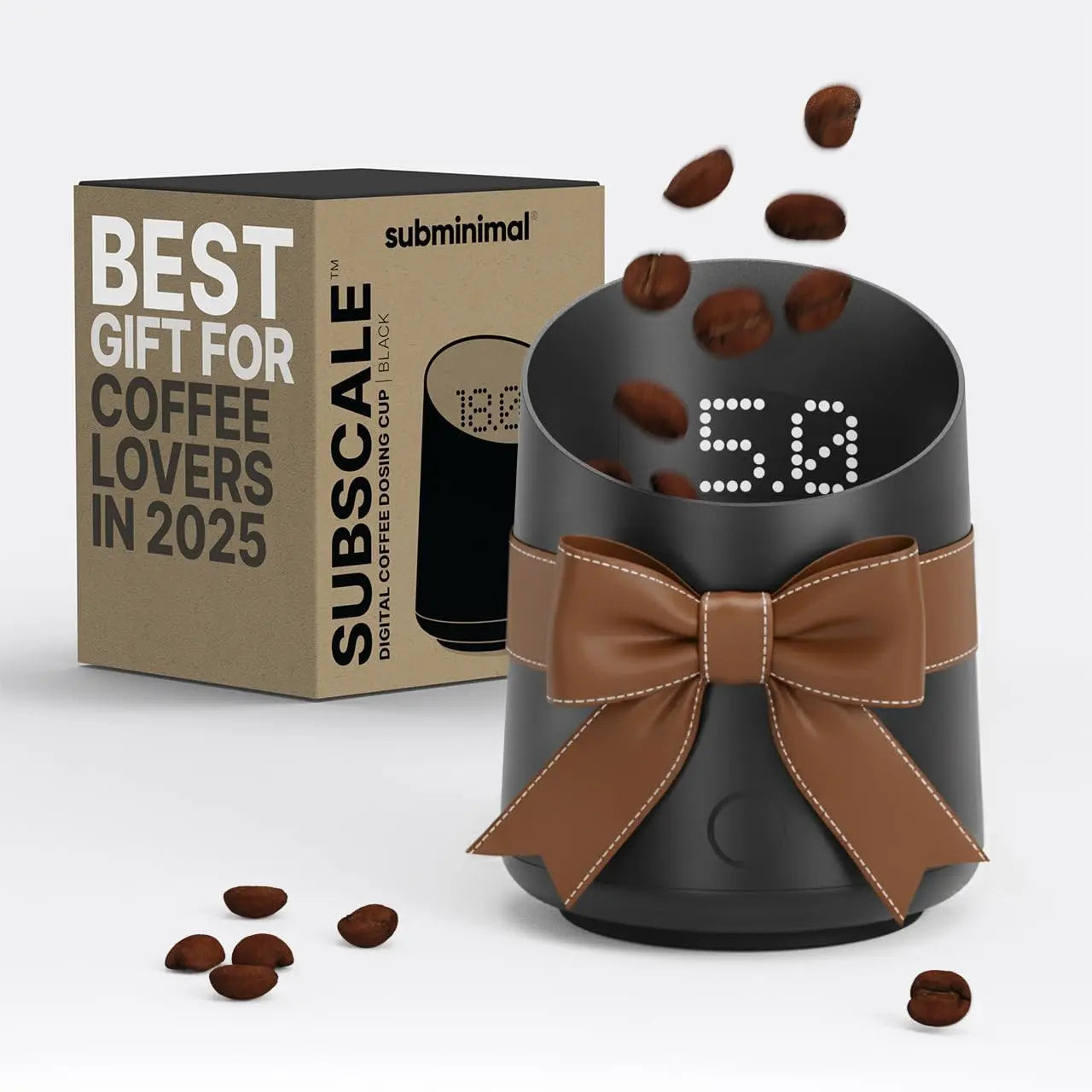 Digital Dosing Cup with LED Display – Sleek & Precise Scale - Subminimal Subscale Dosing & Brewing Accessories, Measures Coffee Grounds for Espresso - Black - Crema Peaks Coffee