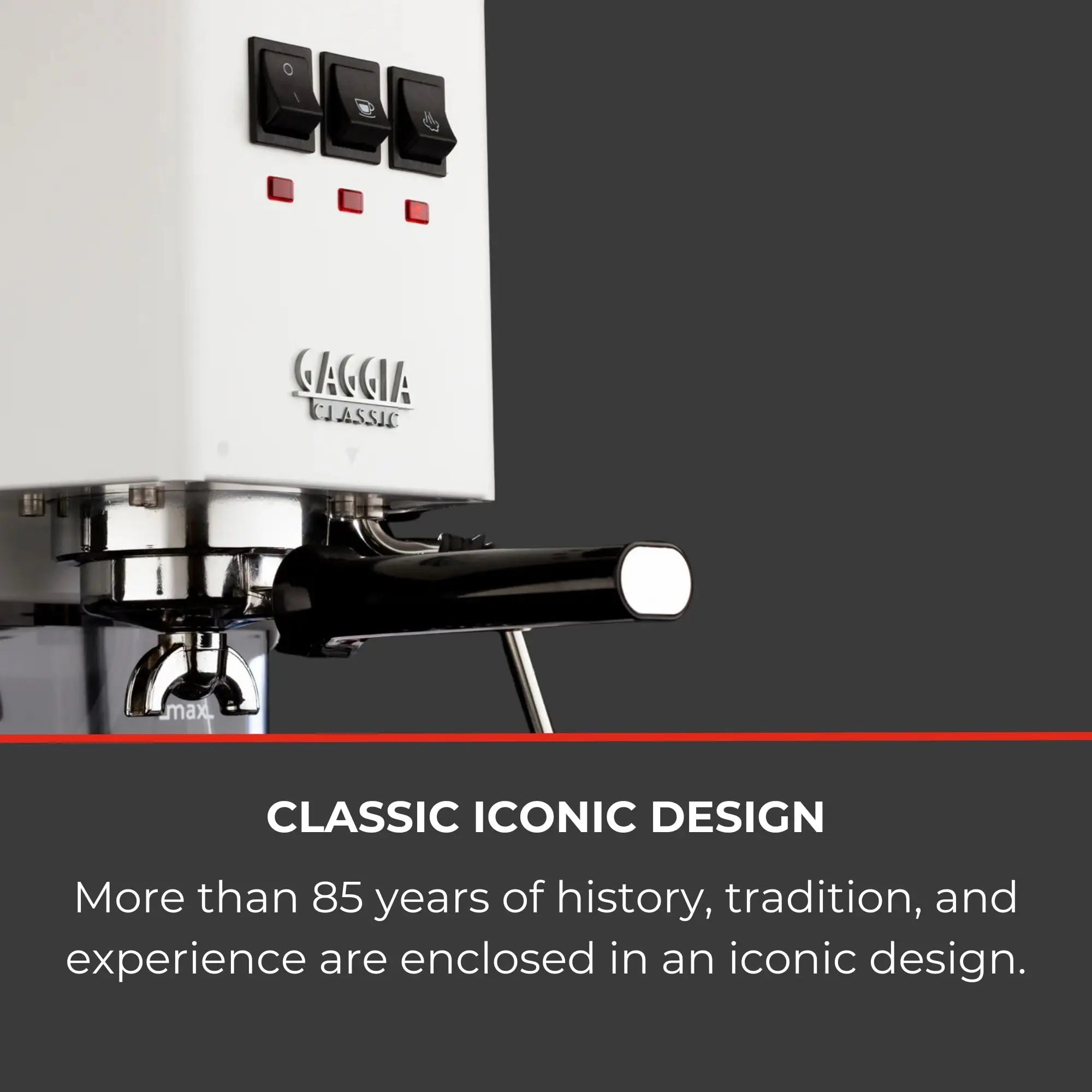 Gaggia RI9380/49 Classic Evo Pro Espresso Machine, Thunder Black, Small - Crema Peaks Coffee