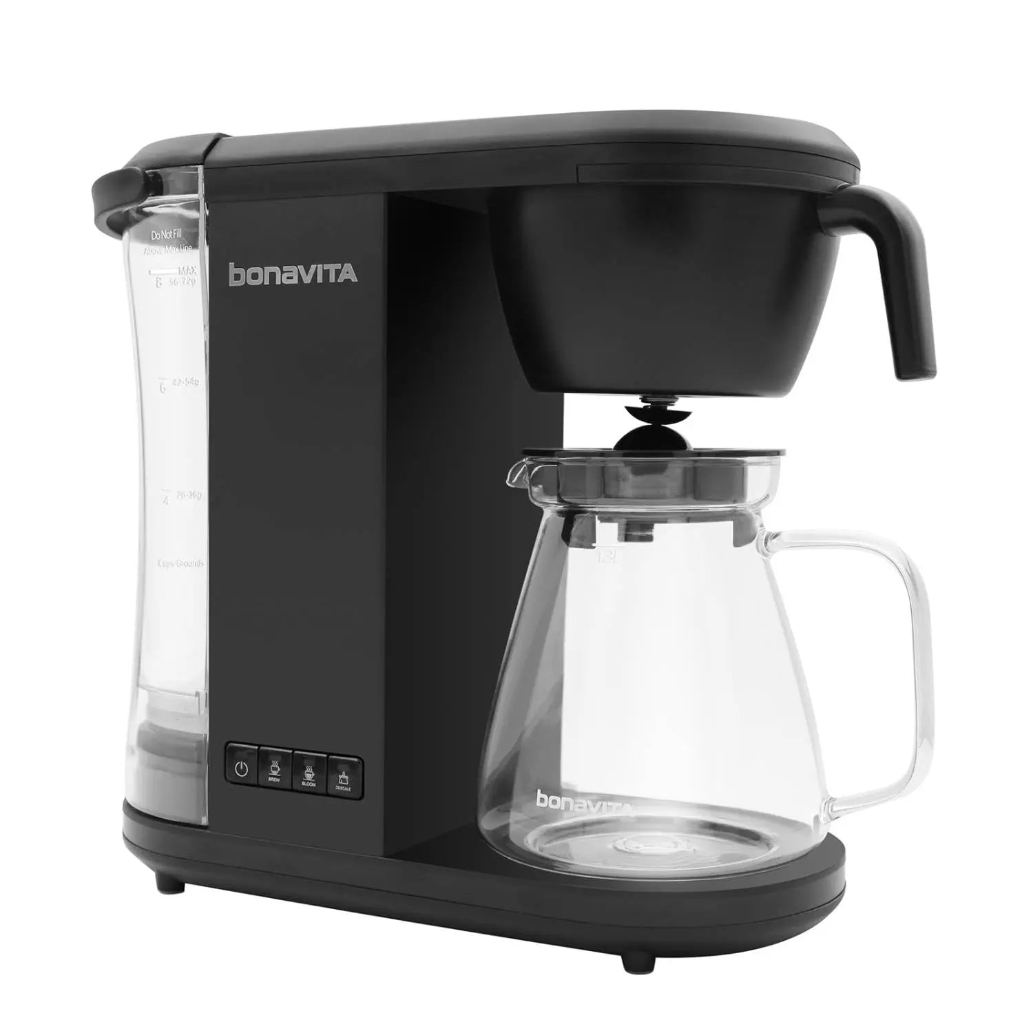 Bonavita Enthusiast 8 Cup Drip Coffee Brewer, Pour Over, SCA Certified Coffee Machine with Thermal Carafe, Stainless Steel Panel, Removable Reservoir - Crema Peaks Coffee
