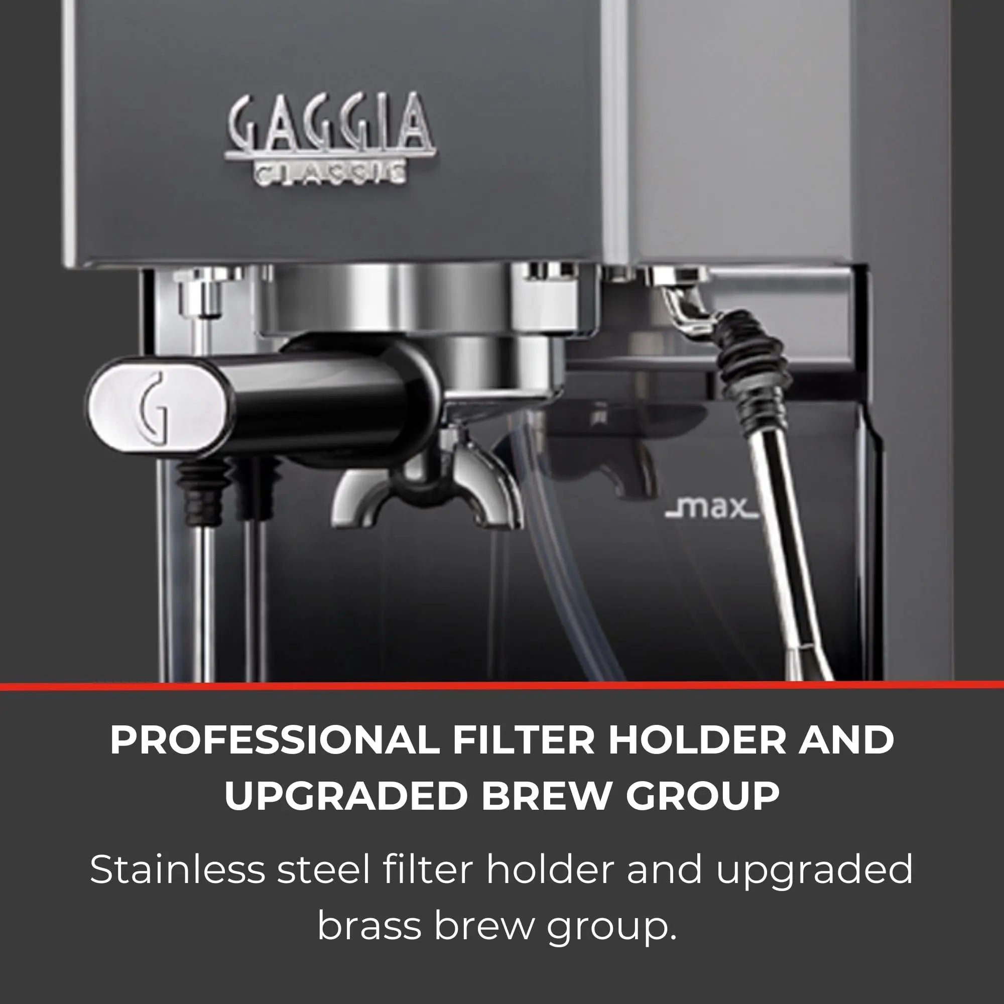 Gaggia RI9380/49 Classic Evo Pro Espresso Machine, Thunder Black, Small - Crema Peaks Coffee