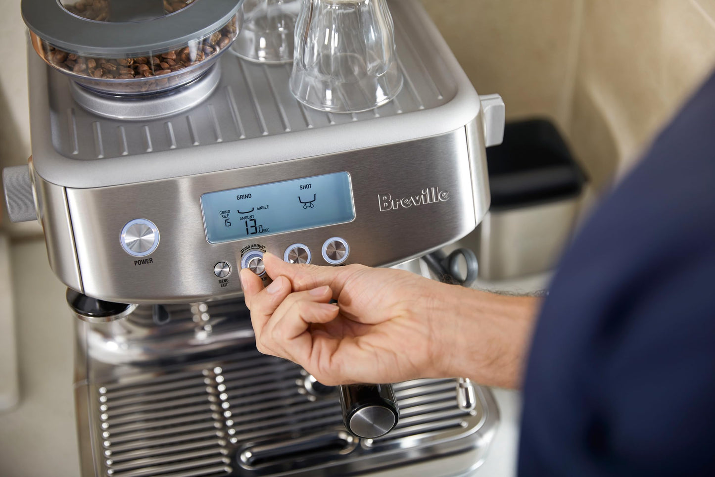 Breville Barista Pro Espresso Machine BES878BSS, Brushed Stainless Steel