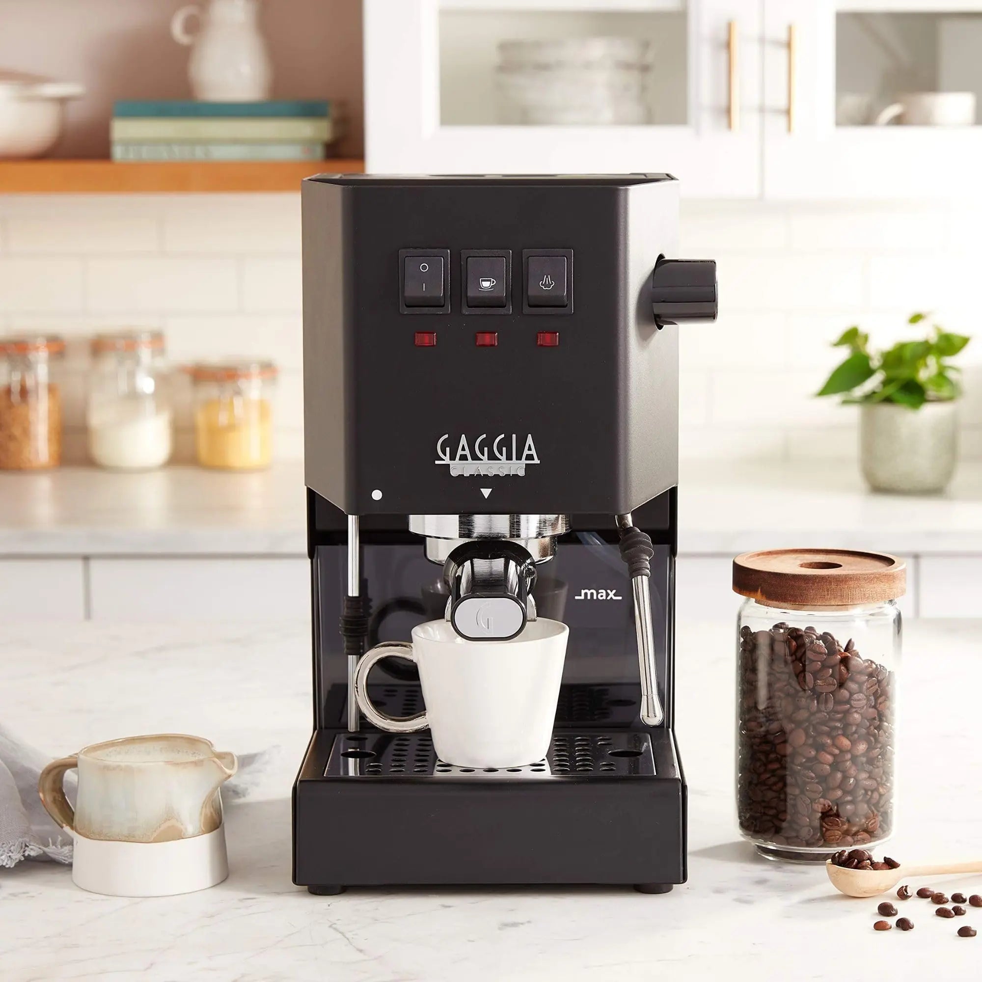 Gaggia RI9380/49 Classic Evo Pro Espresso Machine, Thunder Black, Small - Crema Peaks Coffee