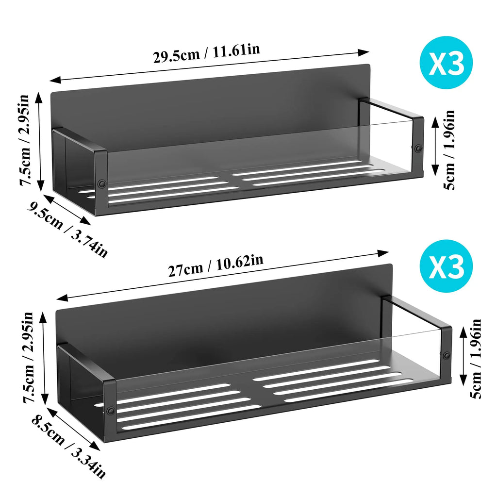 4 Pack Metal Magnetic Spice Storage Rack Organizer for Refrigerator and Oven, Black Fridge Organizers and Storage - Crema Peaks Coffee