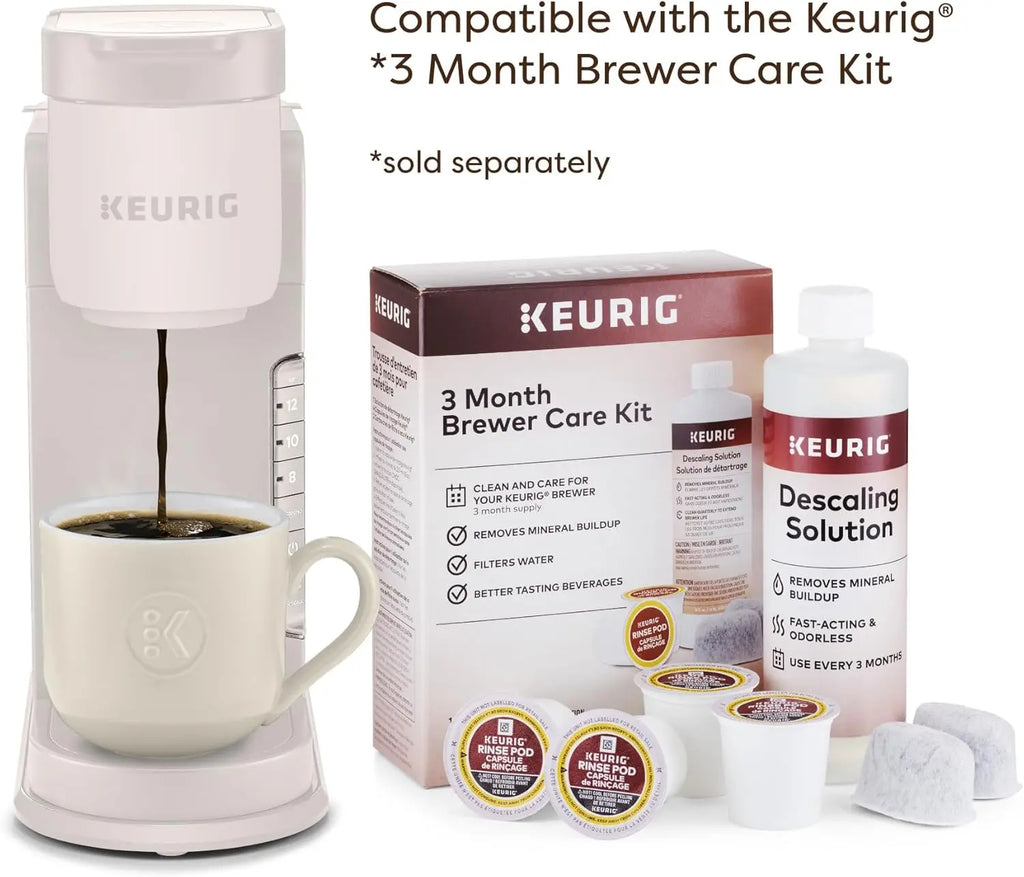 Keurig K-Express Single Serve K-Cup Pod Coffee Maker, 3 Brew Sizes, Strong Button Feature, 42oz Removable Reservoir, Warm Stone - Crema Peaks Coffee