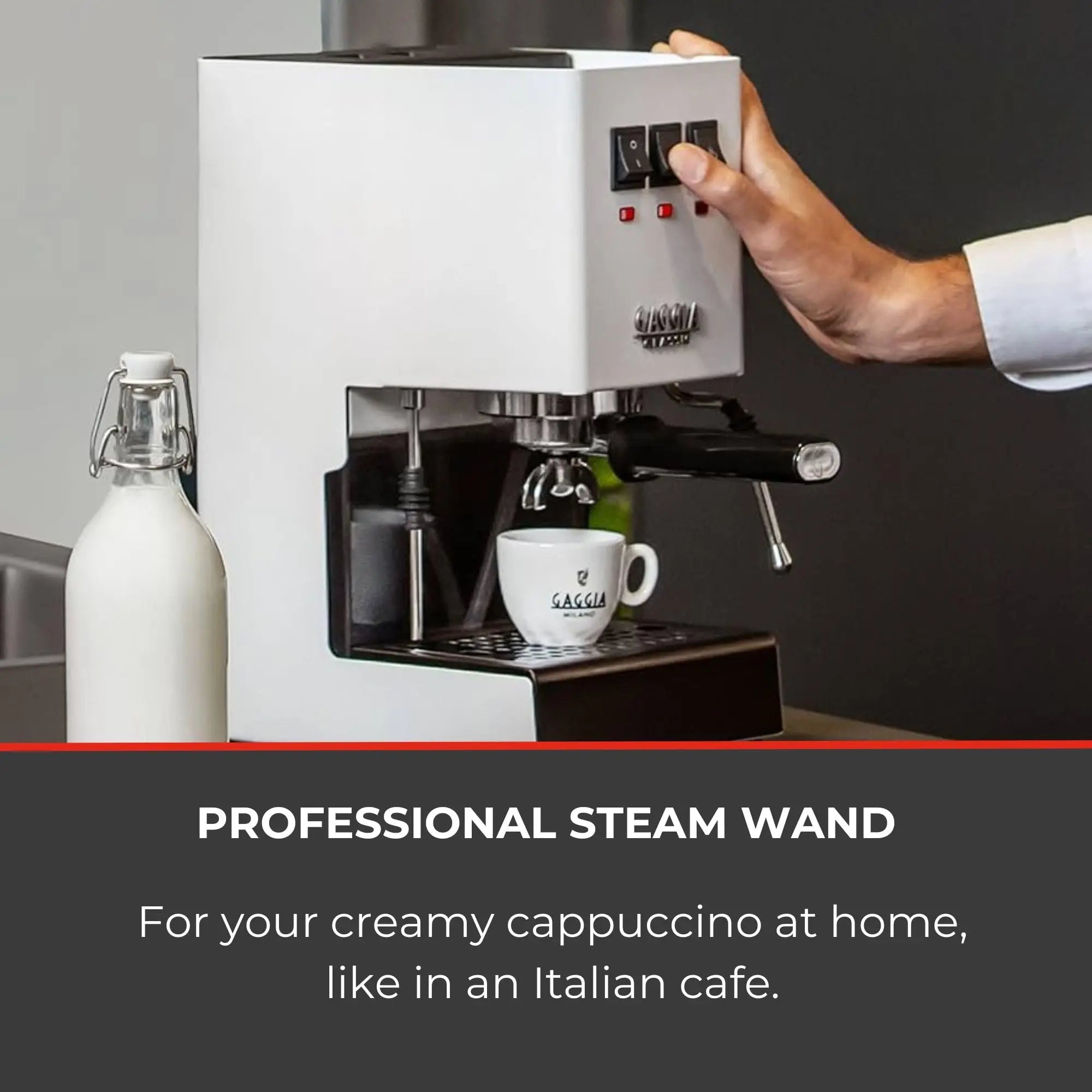 Gaggia RI9380/49 Classic Evo Pro Espresso Machine, Thunder Black, Small - Crema Peaks Coffee