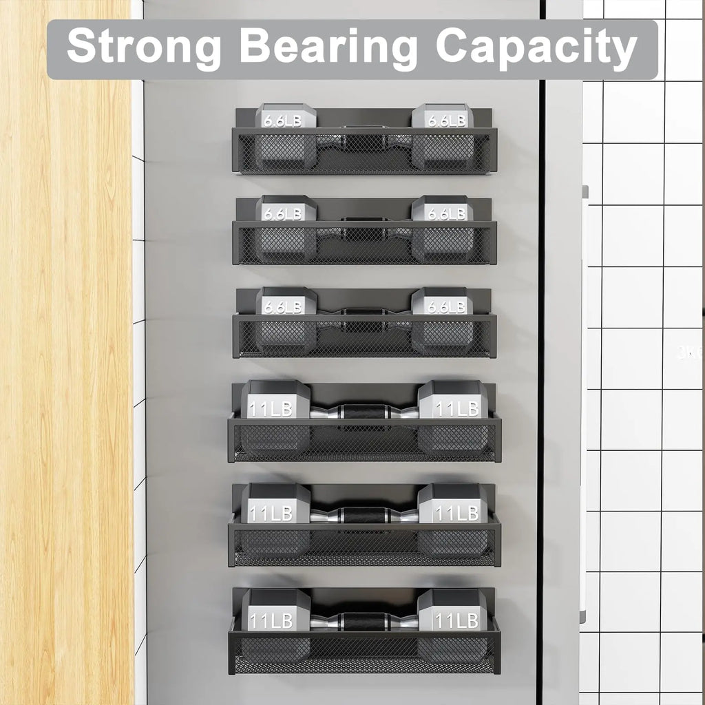 Magnetic Spice Rack for Refrigerator, 3 Pack Magnetic Shelf, Moveable Fridge Organizer with 8-Hook Rack, Seasoning Organizer for Kitchen - Crema Peaks Coffee