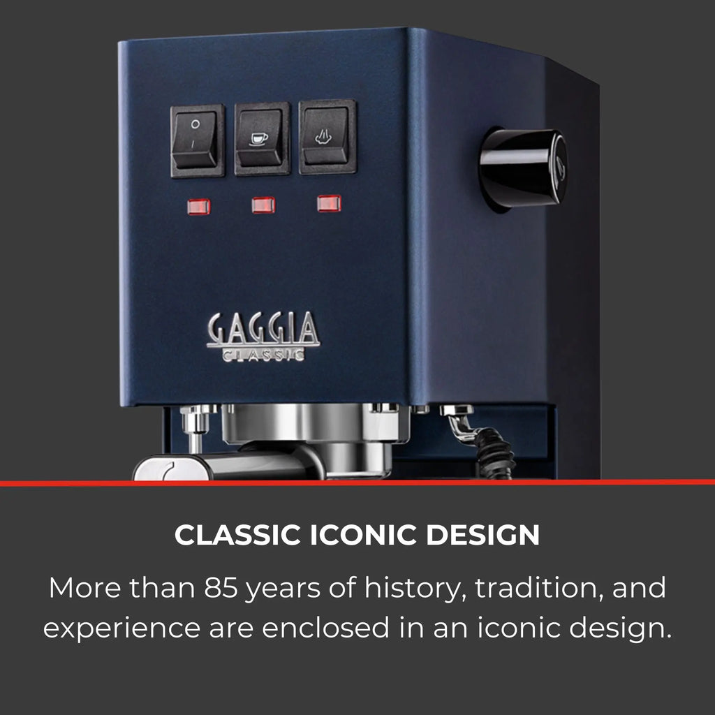 Gaggia RI9380/49 Classic Evo Pro Espresso Machine, Thunder Black, Small - Crema Peaks Coffee