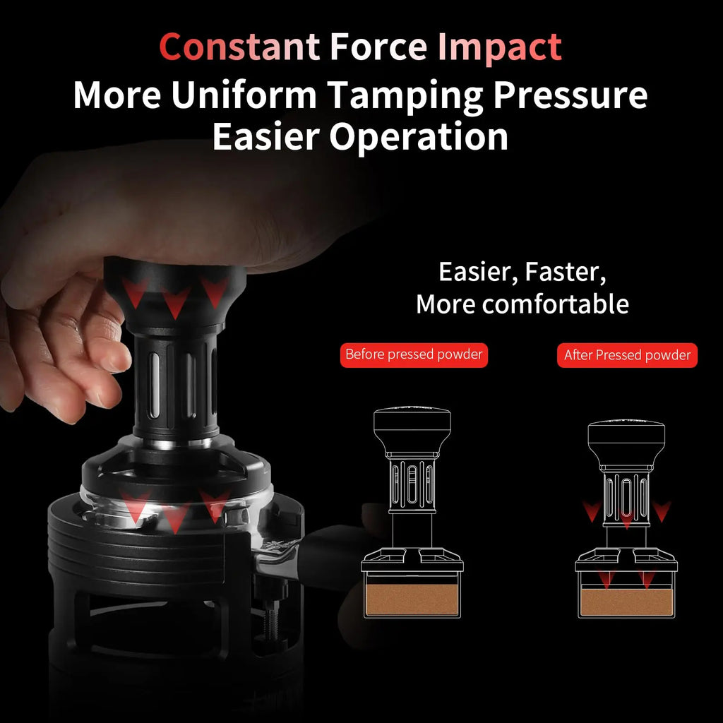 58mm Espresso Tamper, MHW-3BOMBER Coffee Tamper with Sound Feedback for Barista, Impact Tamper Tool Espresso Espresso Hand Tamper with 4 Spring Loaded Fits 58mm Portafilter, YU Series, T5862-OS - Crema Peaks Coffee