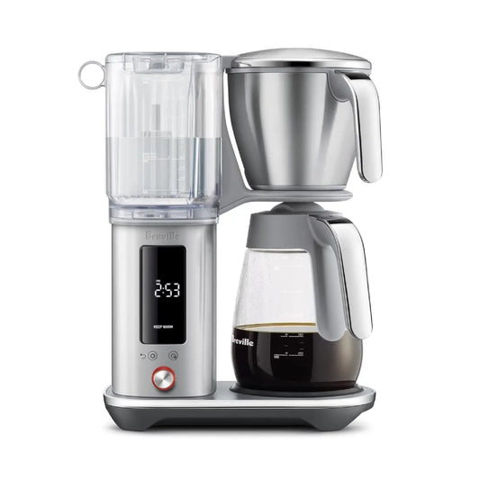 Breville Luxe Drip Coffee Machine, Brushed Stainless Steel, 60 Fluid Ounces Capacity, Glass Carafe, BDC415BSS - Crema Peaks Coffee