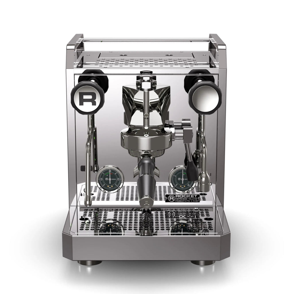 Rocket Espresso Giotto FAST V Espresso Machine | Vibratory Pump | Heat Exchanger | PID Temperature Control | (Chrome) - Crema Peaks Coffee