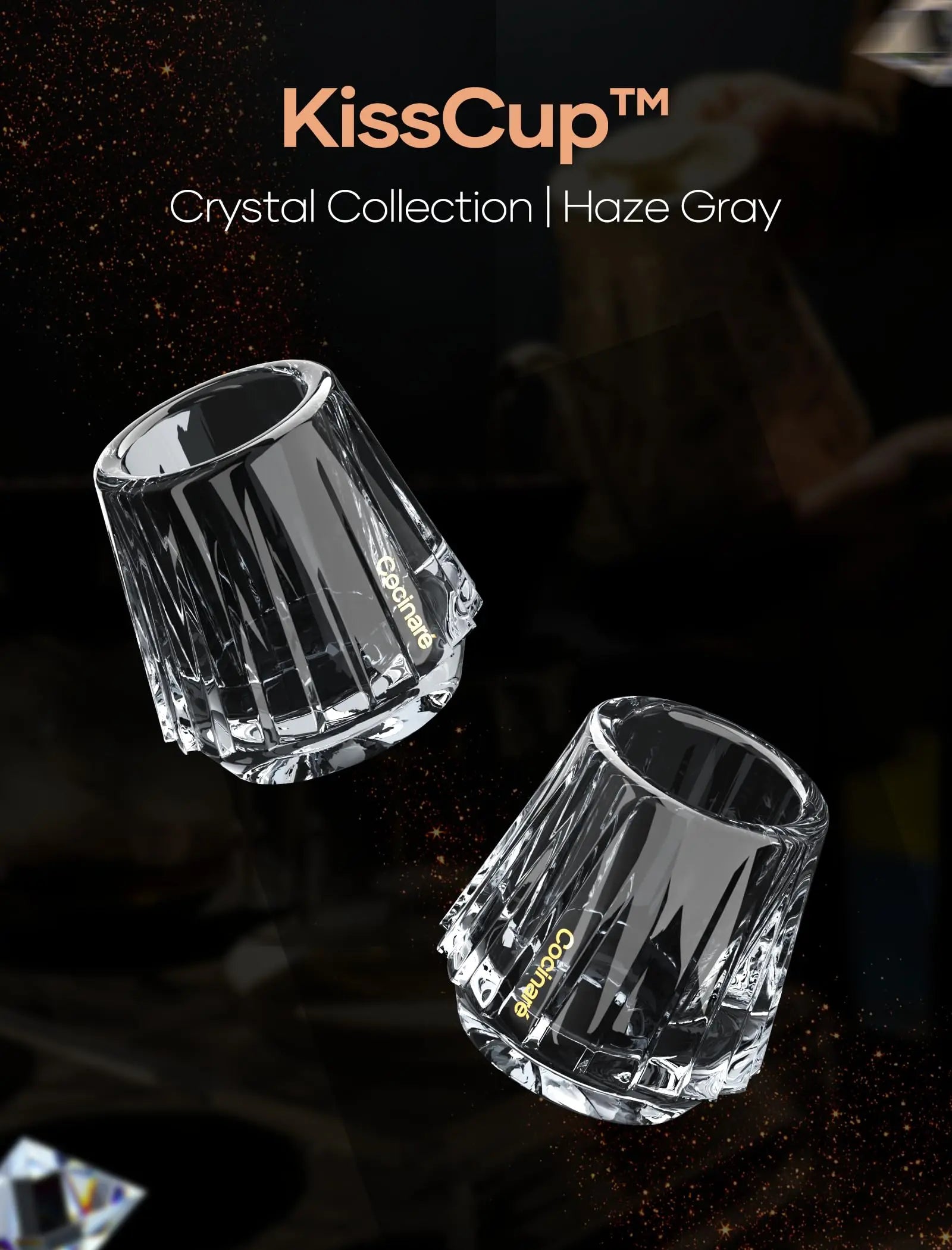 Cocinare Espresso Cups Set of 2, Crystal Clear Espresso Shot Glasses, Ideal Small Demitasse Cups for Pour Over Coffee Maker and Cortado, Essential Coffee Bar Accessories, Gift for Lovers, 1.5 OZ - Crema Peaks Coffee