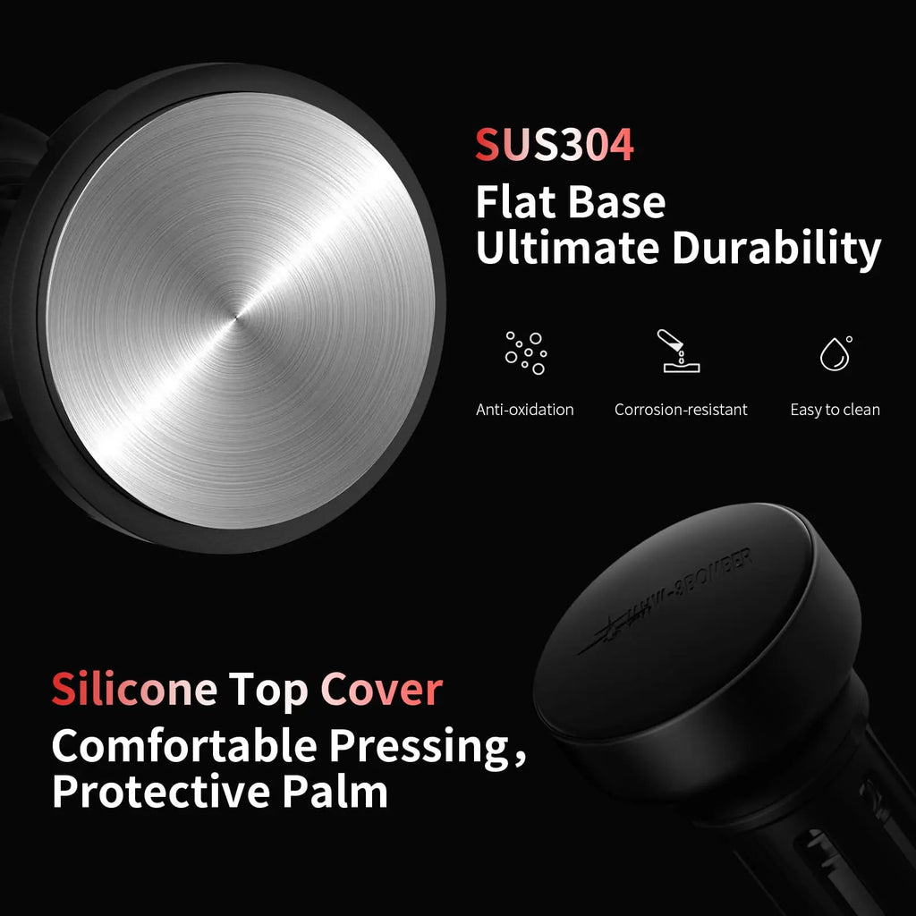 58mm Espresso Tamper, MHW-3BOMBER Coffee Tamper with Sound Feedback for Barista, Impact Tamper Tool Espresso Espresso Hand Tamper with 4 Spring Loaded Fits 58mm Portafilter, YU Series, T5862-OS - Crema Peaks Coffee