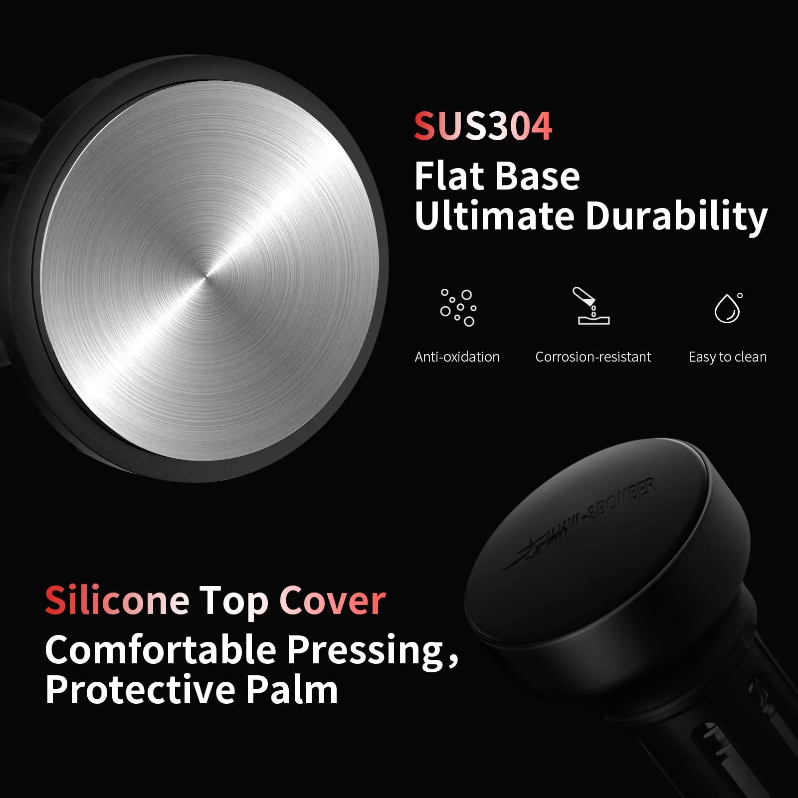 58mm Espresso Tamper, MHW-3BOMBER Coffee Tamper with Sound Feedback for Barista, Impact Tamper Tool Espresso Espresso Hand Tamper with 4 Spring Loaded Fits 58mm Portafilter, YU Series, T5862-OS - Crema Peaks Coffee