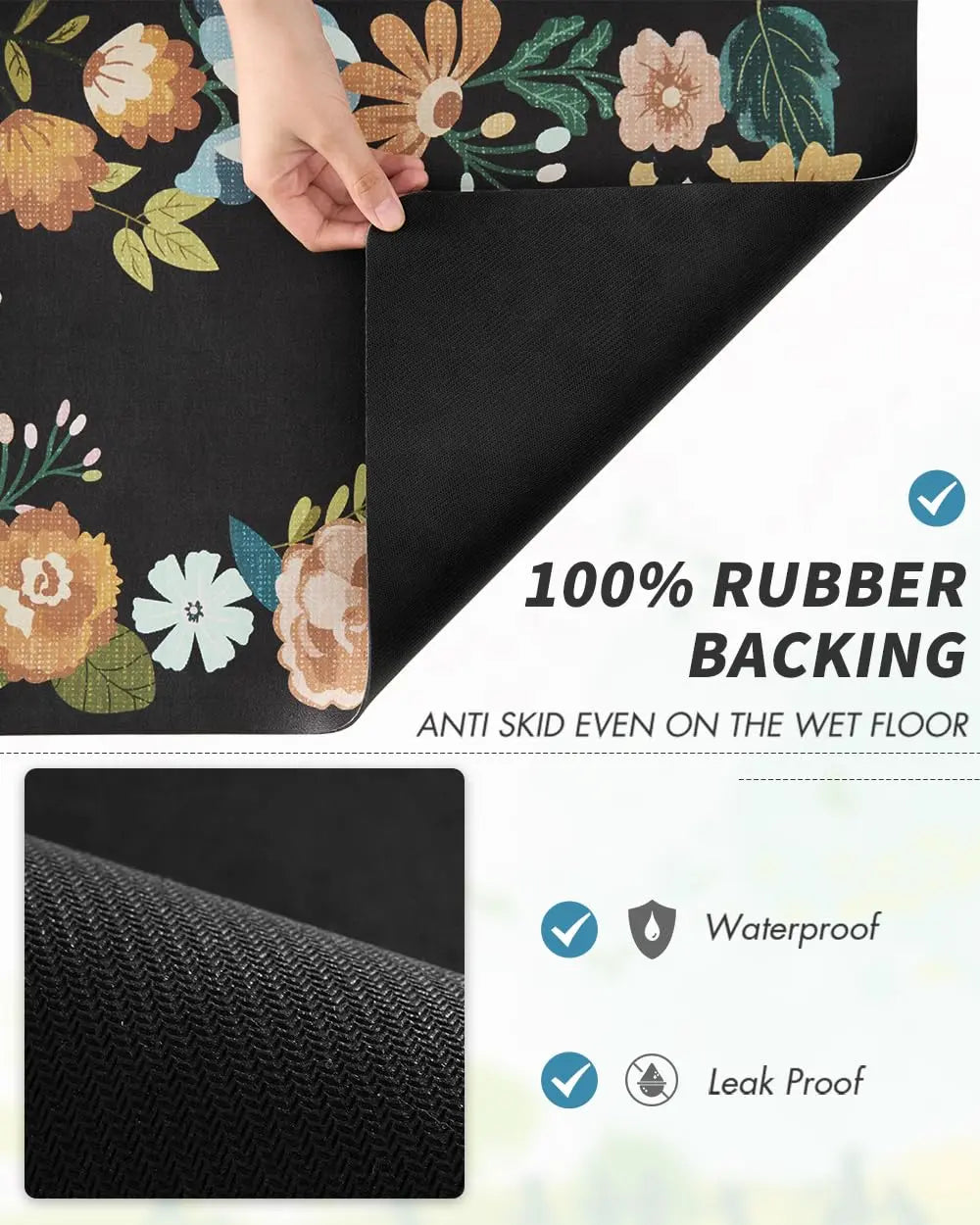 Coffee Mat Hide Stain Rubber Backed Absorbent Dish Drying Mat for Kitchen Counter -AMOAMI Mat Fits Under Coffee Maker or Machine - Crema Peaks Coffee