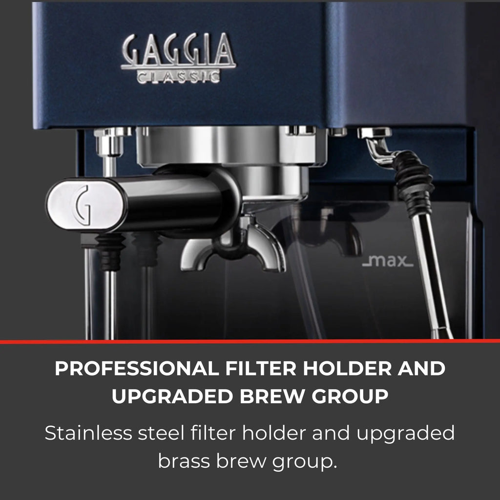 Gaggia RI9380/49 Classic Evo Pro Espresso Machine, Thunder Black, Small - Crema Peaks Coffee