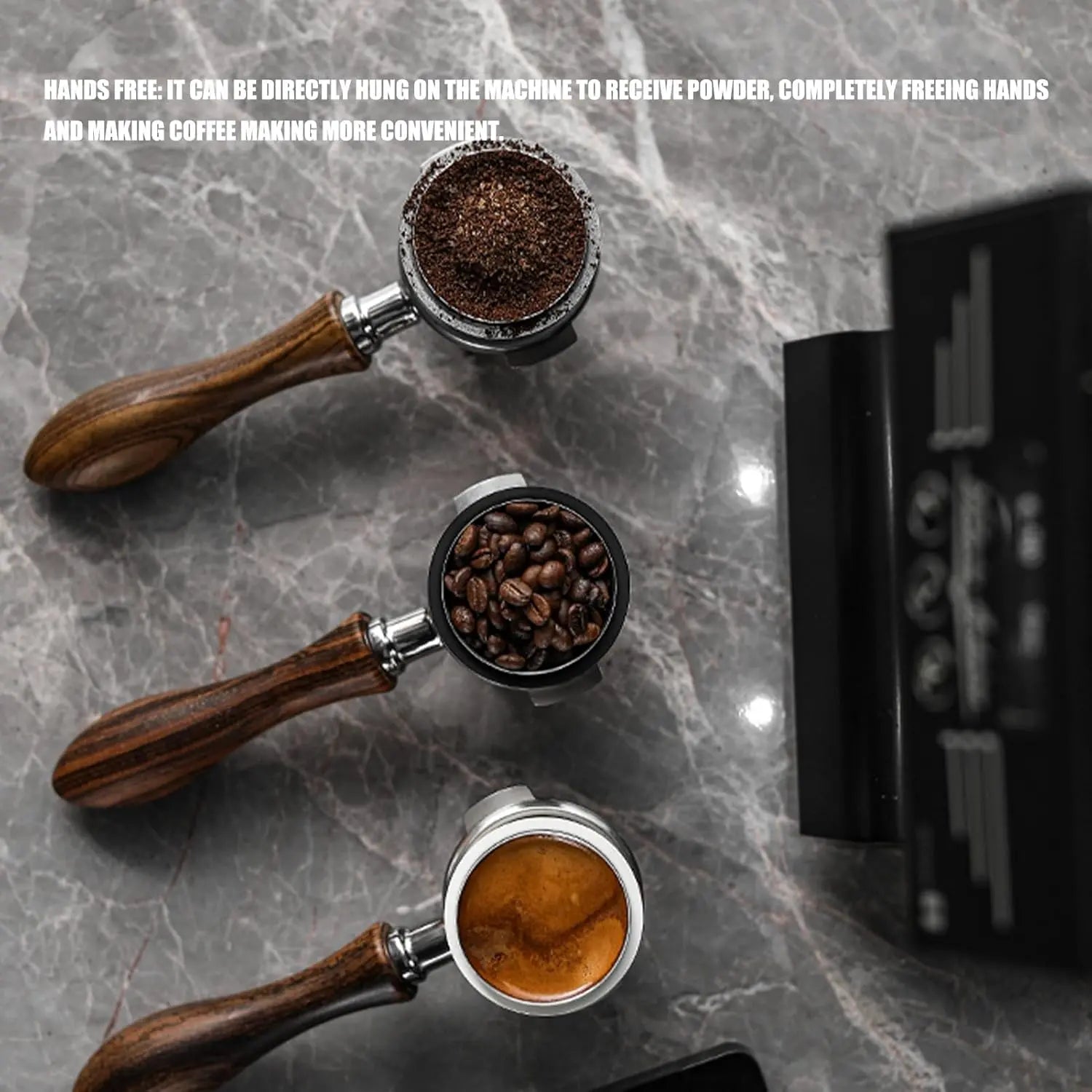 58mm Dosing Cup, Espresso Dosing Cup, Coffee Dosing Cup Fits 58mm Portafilter, 150ml Stainless Steel Universal (Brushed Silver) - Crema Peaks Coffee
