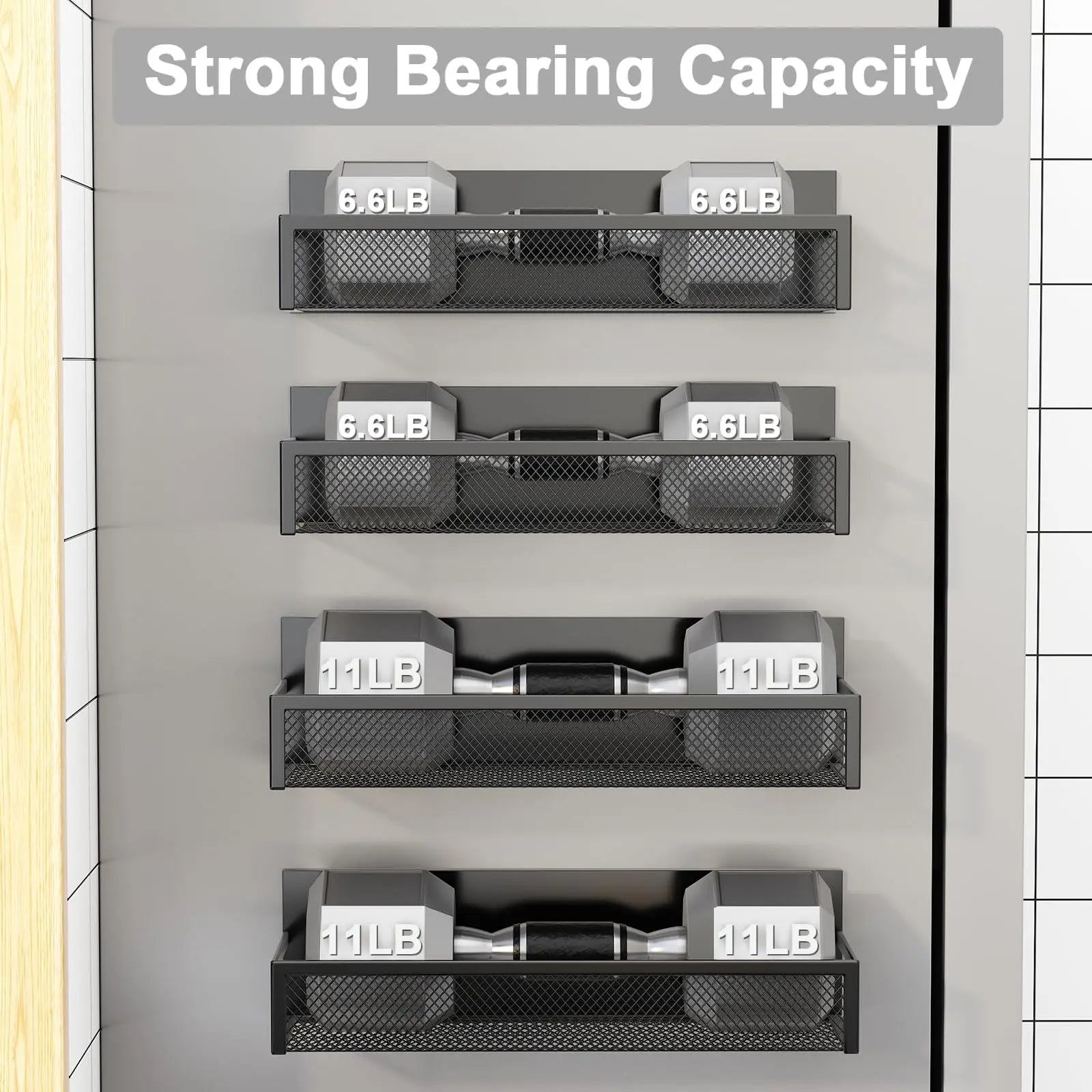 Magnetic Spice Rack for Refrigerator, 3 Pack Magnetic Shelf, Moveable Fridge Organizer with 8-Hook Rack, Seasoning Organizer for Kitchen - Crema Peaks Coffee
