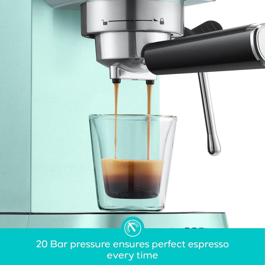 CASABREWS CM5418 Espresso Machine 20 Bar, Value, Compact Espresso Maker with Steam Milk Frother, Stainless Steel Coffee Machine with 34oz Removable Water Tank for Cappuccino, Gift for Women or Men, Silver - Crema Peaks Coffee