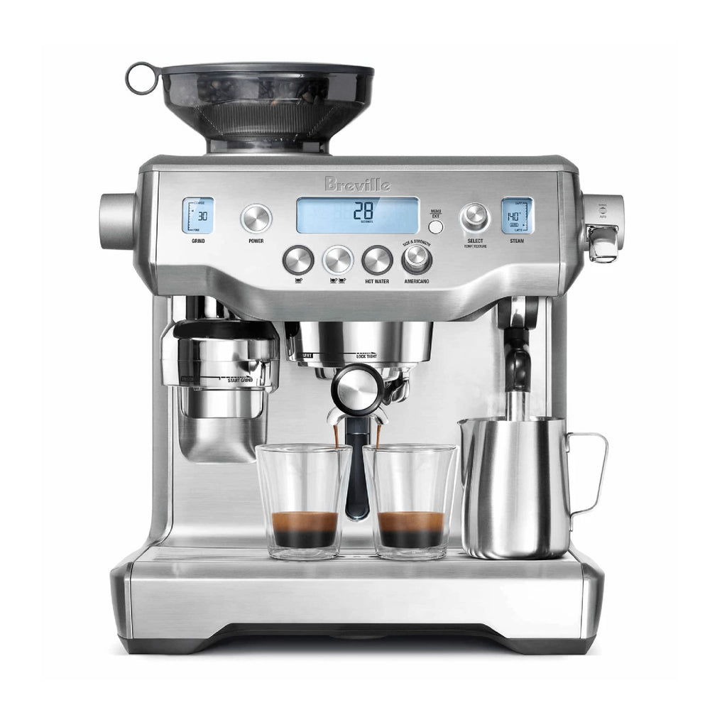 Breville Oracle Espresso Machine BES980XL, Brushed Stainless Steel - Crema Peaks Coffee