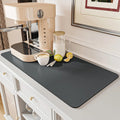 Coffee Mat Hide Stain Rubber Backed Absorbent Dish Drying Mat for Kitchen Counter -AMOAMI Mat Fits Under Coffee Maker or Machine - Crema Peaks Coffee