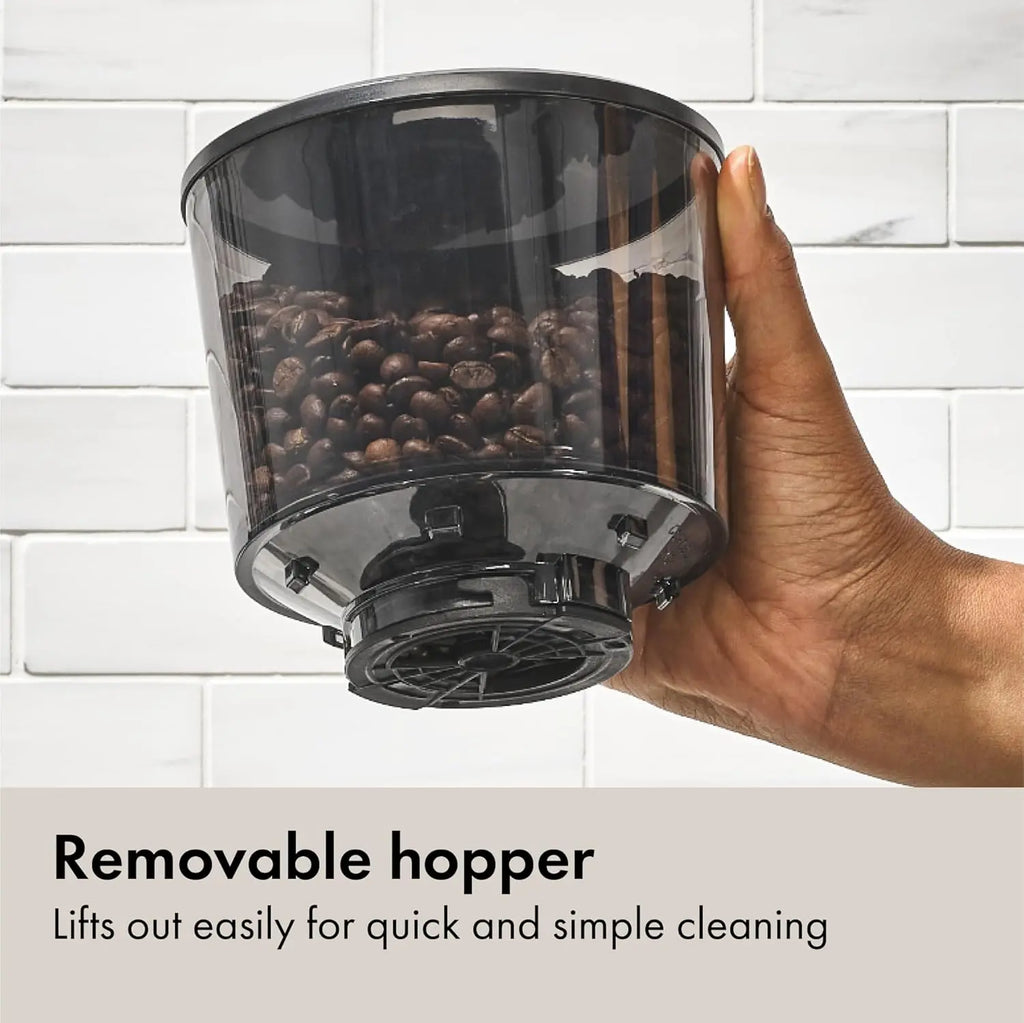 OXO Brew Conical Burr Coffee Grinder - Silver, Stainless Steel Burrs, One-Touch Automatic Smart Grind - Crema Peaks Coffee
