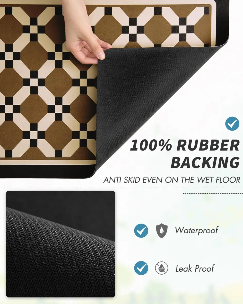 Coffee Mat Hide Stain Rubber Backed Absorbent Dish Drying Mat for Kitchen Counter -AMOAMI Mat Fits Under Coffee Maker or Machine - Crema Peaks Coffee