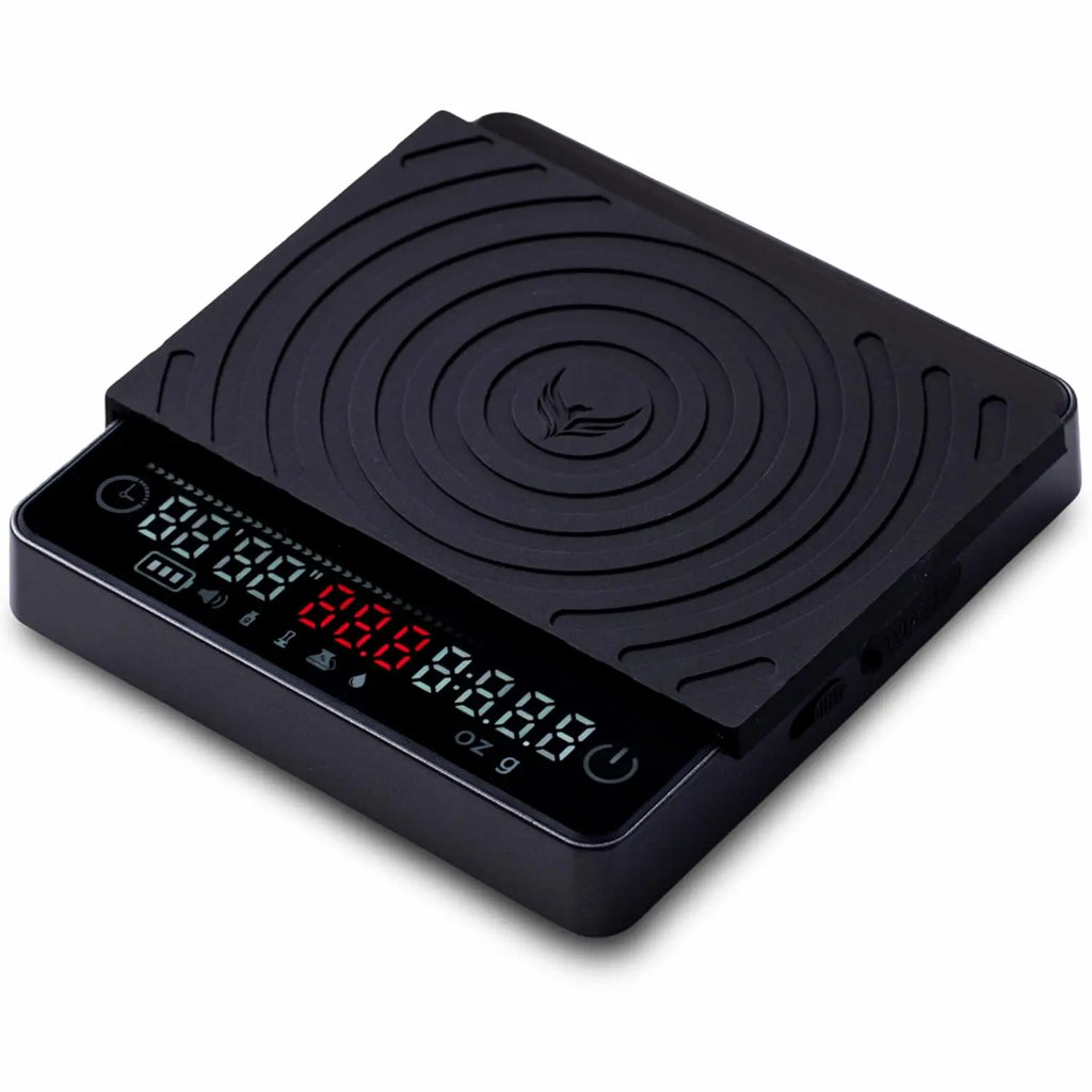 Smart Coffee Scale – Easy Use Digital Espresso Scale with Timer, Auto Tare & Flow Rate Indicator – Compact Rechargeable Weight Scale for Drip Coffee, Pour Over & Matcha - Crema Peaks Coffee