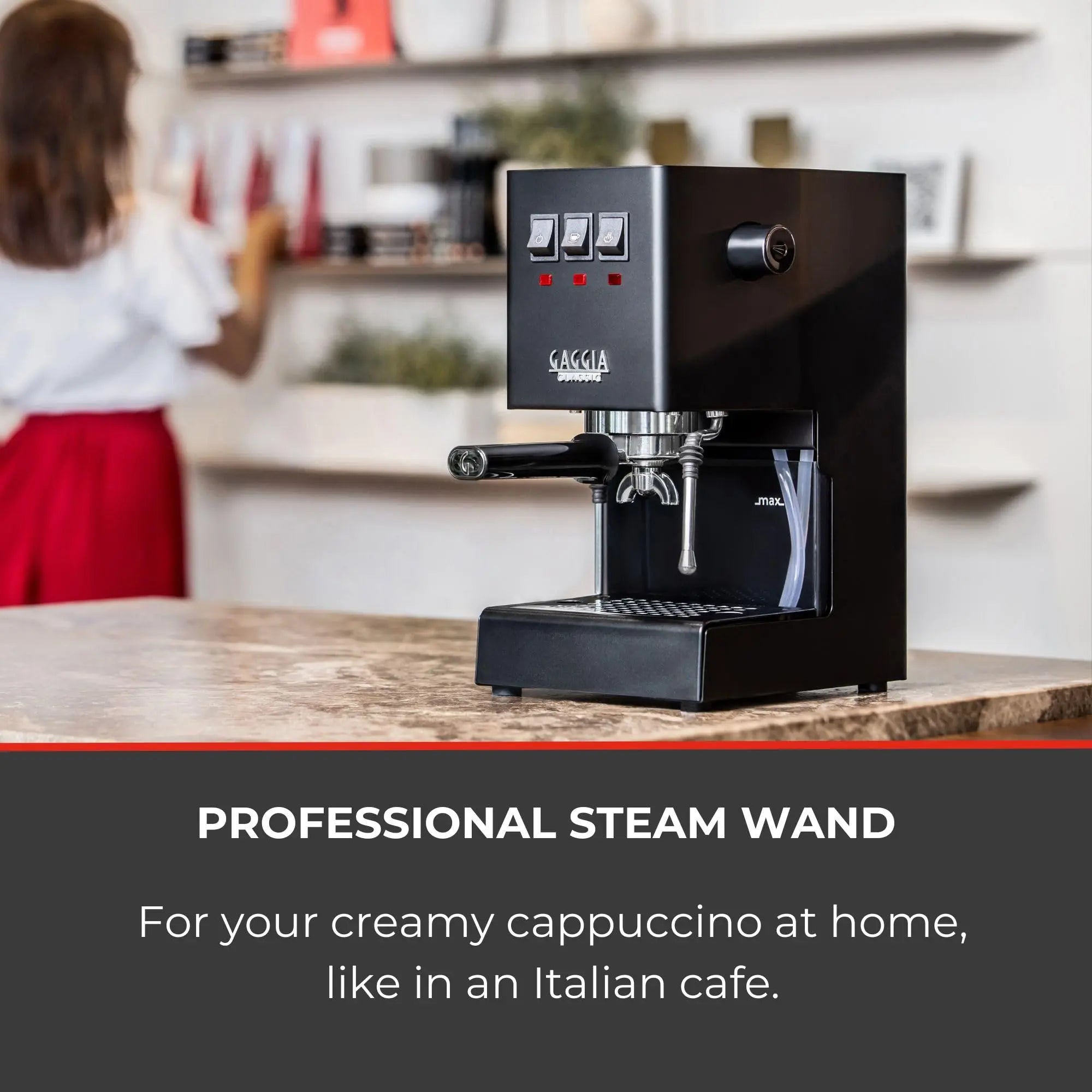 Gaggia RI9380/49 Classic Evo Pro Espresso Machine, Thunder Black, Small - Crema Peaks Coffee