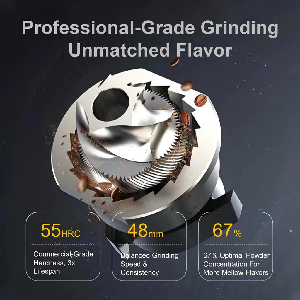 Coffee Grinder, Viesimple Gen 4, Single Dose Burr Coffee Grinders with Magnetic Dosing Cup, Electric Coffee Bean Grinder with Anti-Static Design, Espresso Grinder Compact & Quiet for Home Use Black - Crema Peaks Coffee
