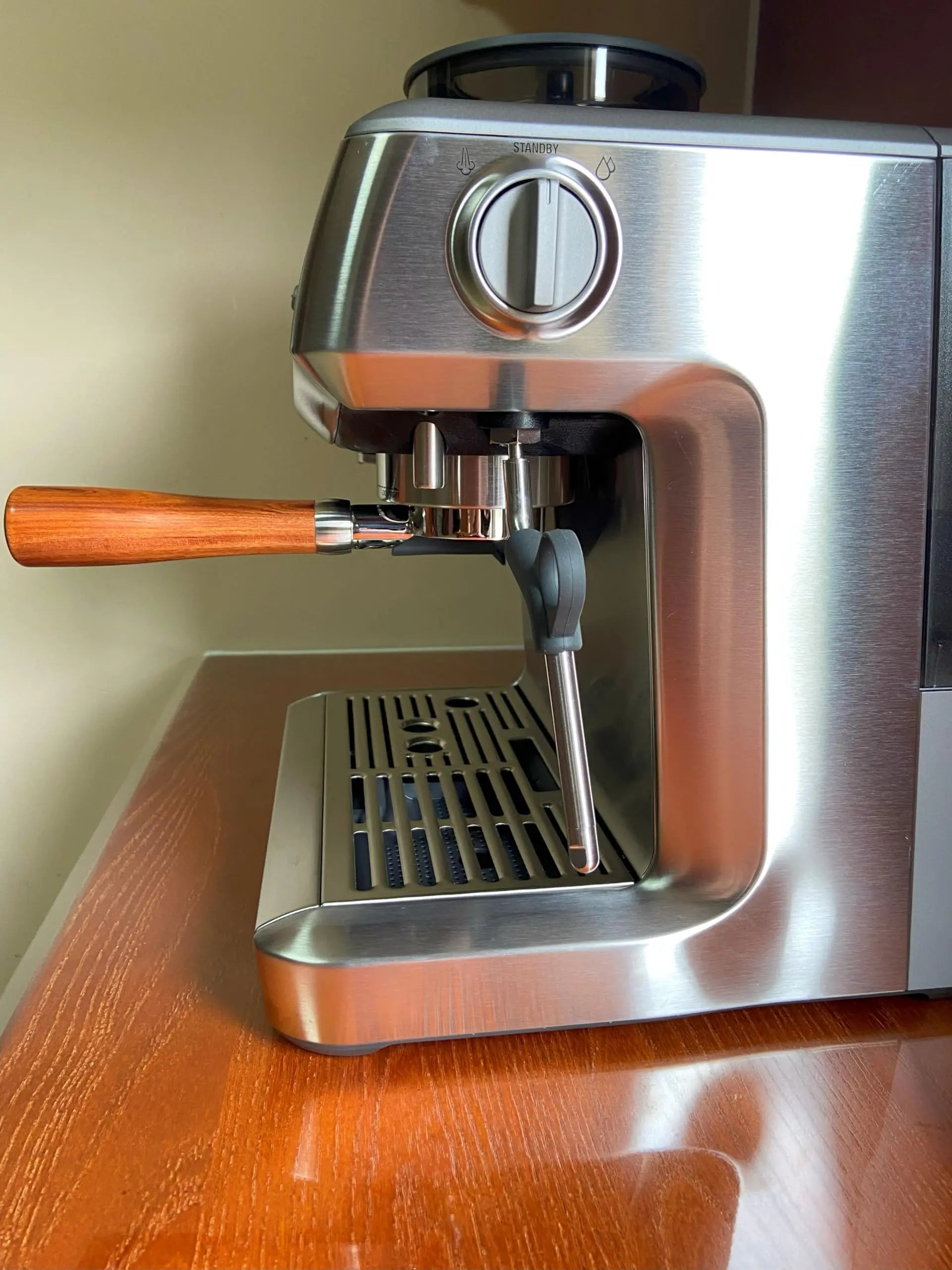 58mm Bottomless Portafilter Compatible with E61 Grouphead Flair 58, ECM, Rocket Espresso Machine Stainless Steel Naked Portafilter with Filter Basket Handle-Wooden, Rosewooden - Crema Peaks Coffee