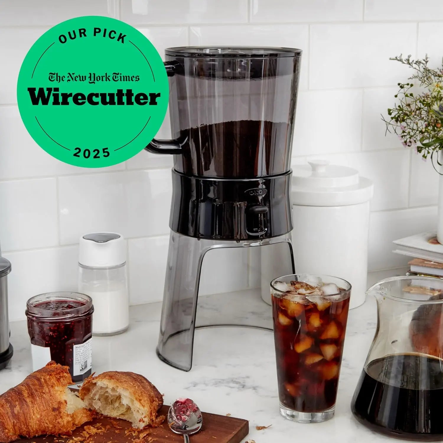 OXO Good Grips Cold Brew Coffee Maker,  32 Ounce - Crema Peaks Coffee