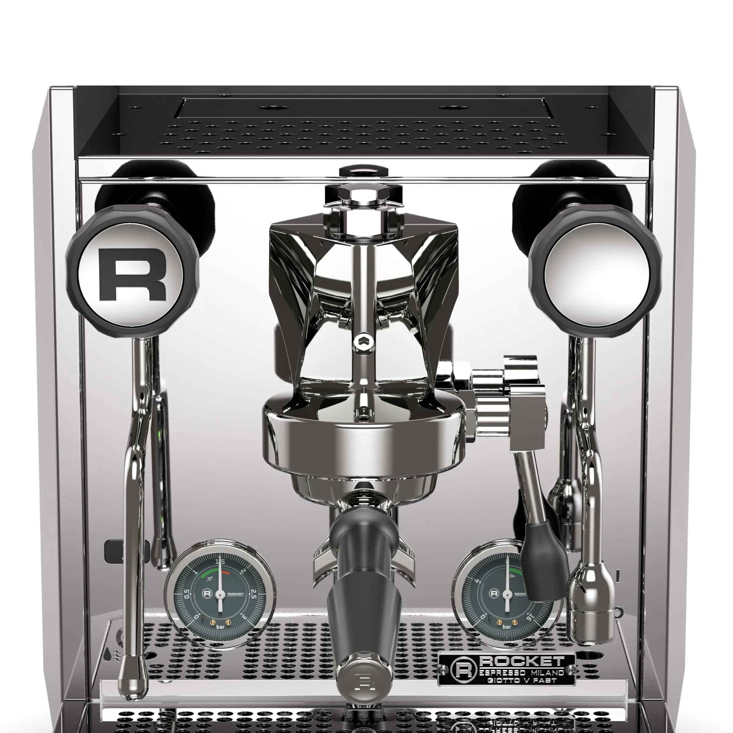 Rocket Espresso Giotto FAST V Espresso Machine | Vibratory Pump | Heat Exchanger | PID Temperature Control | (Chrome) - Crema Peaks Coffee