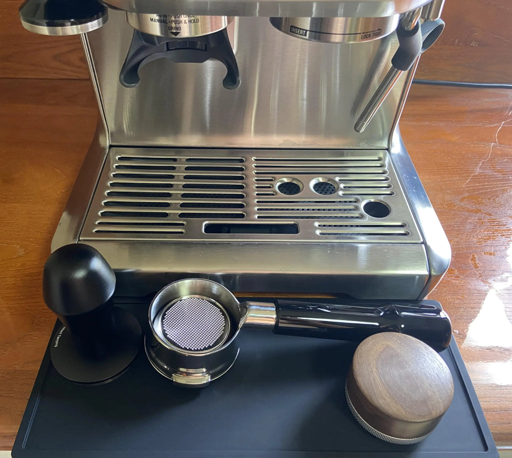 58mm Bottomless Portafilter Compatible with E61 Grouphead Flair 58, ECM, Rocket Espresso Machine Stainless Steel Naked Portafilter with Filter Basket Handle-Wooden, Rosewooden - Crema Peaks Coffee