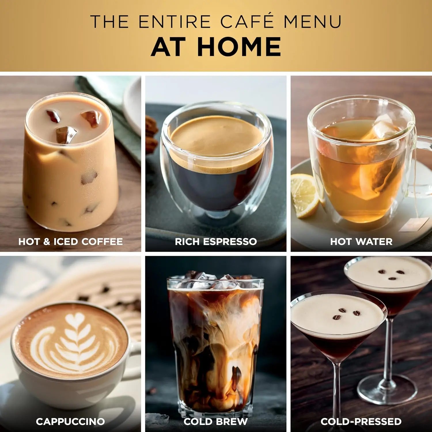 Ninja Luxe Café Pro Series, Espresso Machine, Drip Coffee, Cold Brew, Hot Water, Integrated Tamper, Built-in Grinder, Hands-Free Frother for Cappuccinos, Lattes, Americanos, Dairy or Non-Dairy, ES701 - Crema Peaks Coffee