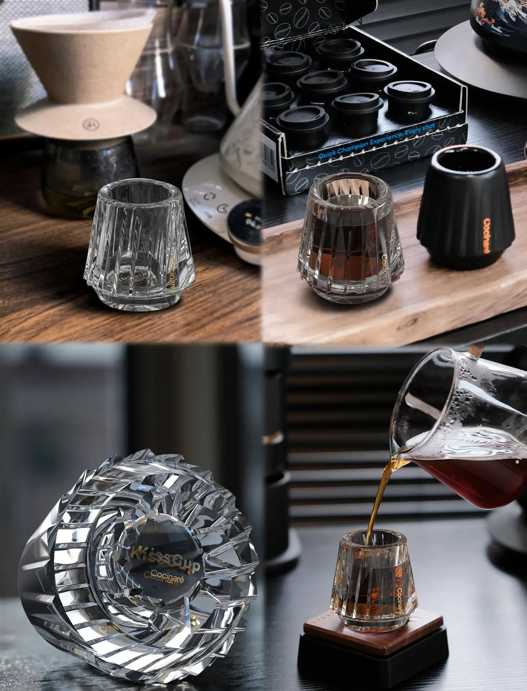 Cocinare Espresso Cups Set of 2, Crystal Clear Espresso Shot Glasses, Ideal Small Demitasse Cups for Pour Over Coffee Maker and Cortado, Essential Coffee Bar Accessories, Gift for Lovers, 1.5 OZ - Crema Peaks Coffee