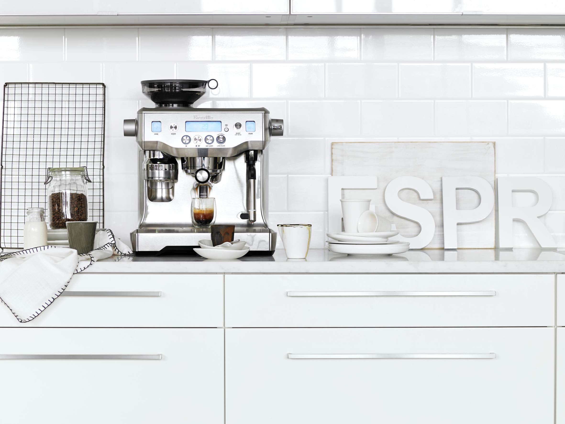 Breville Oracle Espresso Machine BES980XL, Brushed Stainless Steel - Crema Peaks Coffee