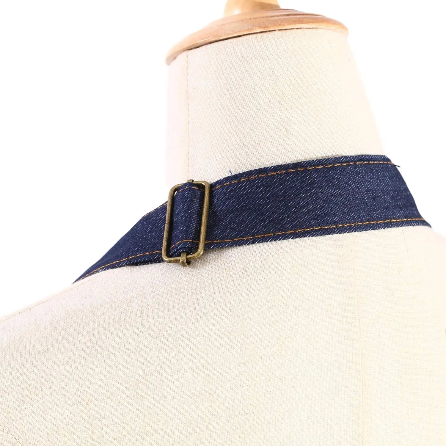 Canvas Cross Back Chef Cotton Aprons for Men Women with Large Pockets - Crema Peaks Coffee