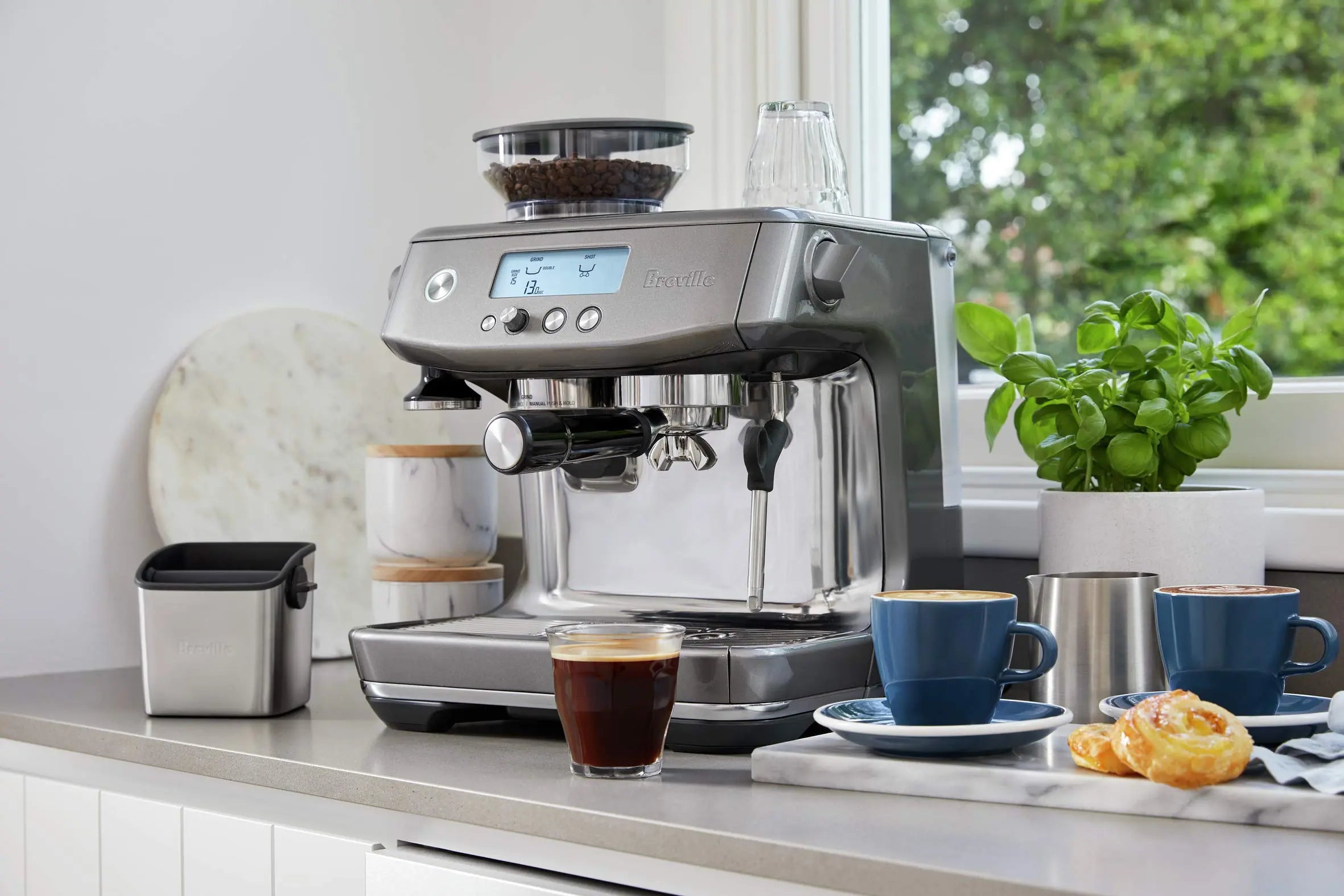Breville Barista Pro Espresso Machine BES878BSS, Brushed Stainless Steel - Crema Peaks Coffee