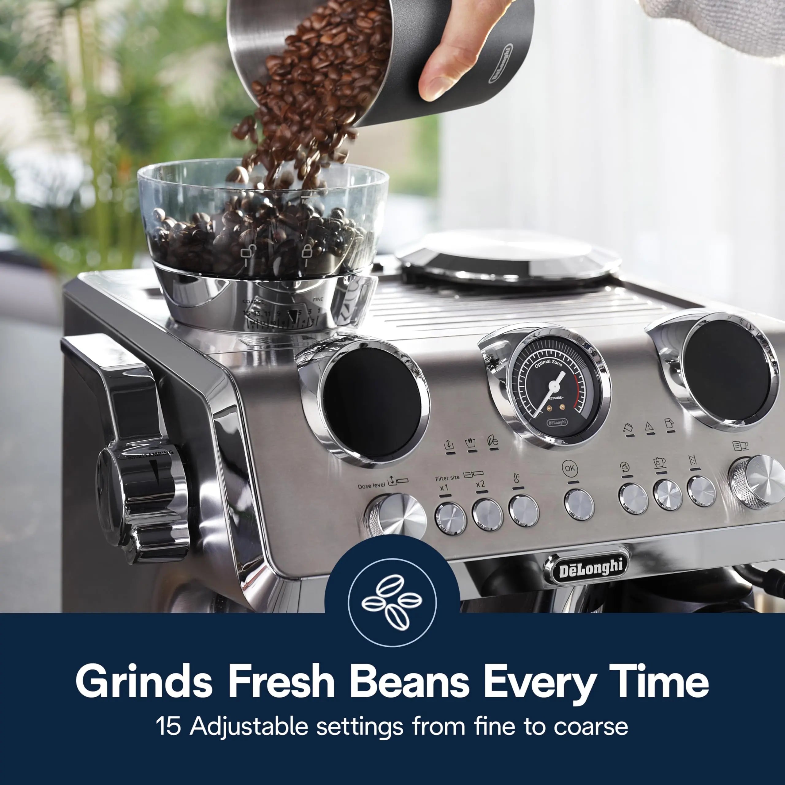 De'Longhi La Specialista Opera Espresso Machine – Cold Brew & Espresso Maker with Smart Tamping, Burr Grinder, Milk Steam Wand/Frother & 19-Bar Pressure – For Lattes & Cappuccinos - Crema Peaks Coffee