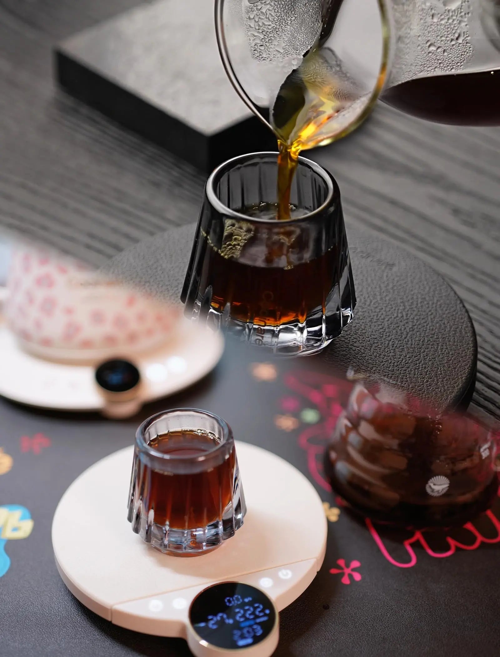 Cocinare Espresso Cups Set of 2, Crystal Clear Espresso Shot Glasses, Ideal Small Demitasse Cups for Pour Over Coffee Maker and Cortado, Essential Coffee Bar Accessories, Gift for Lovers, 1.5 OZ - Crema Peaks Coffee