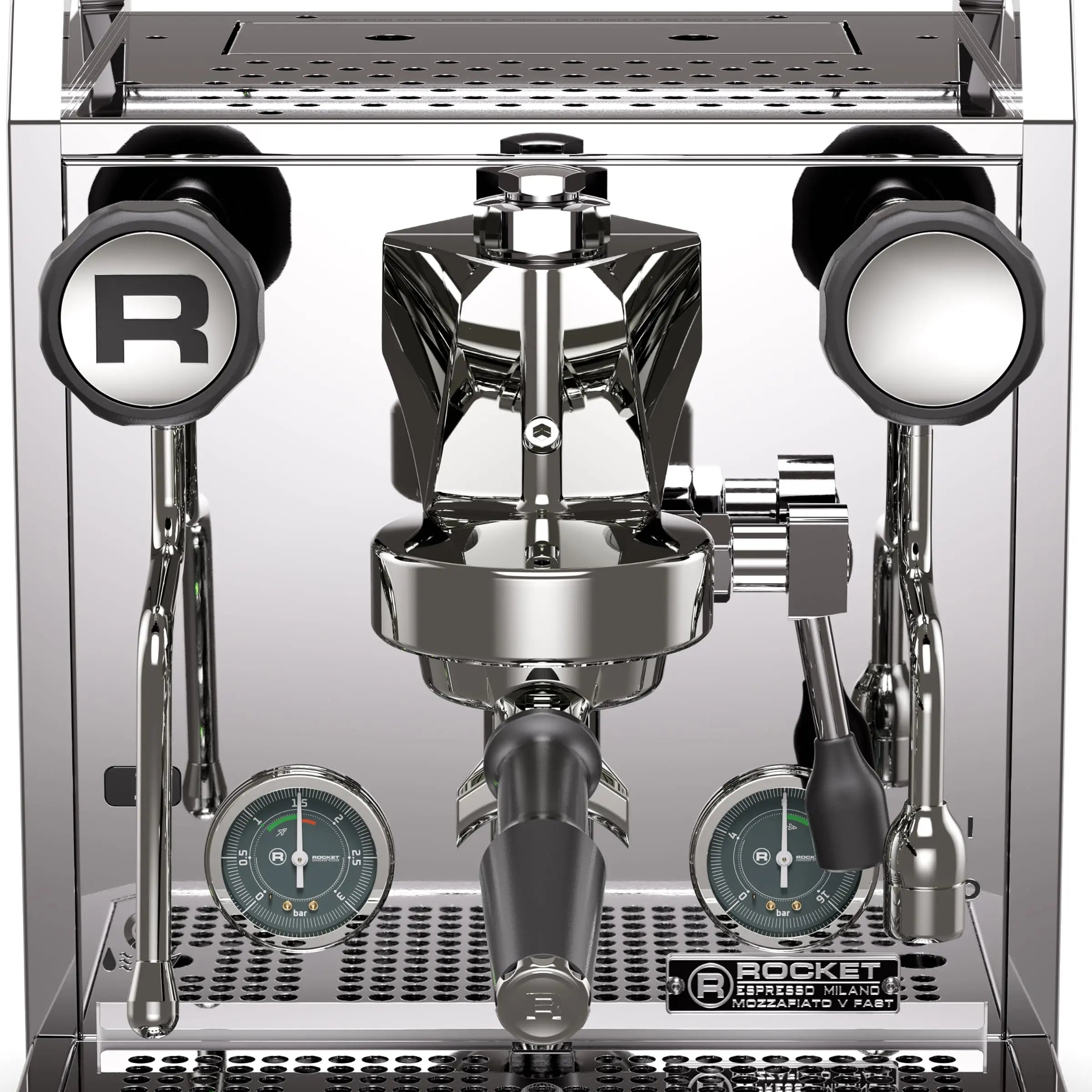 Rocket Espresso Giotto FAST V Espresso Machine | Vibratory Pump | Heat Exchanger | PID Temperature Control | (Chrome) - Crema Peaks Coffee