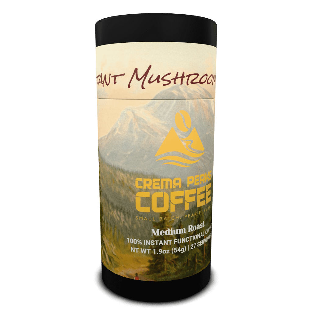 Mindful-Mushroom, Single-Origin with Clarity. Instant Convenience in seconds. Smooth, balanced, and ready anywhere. - Crema Peaks Coffee