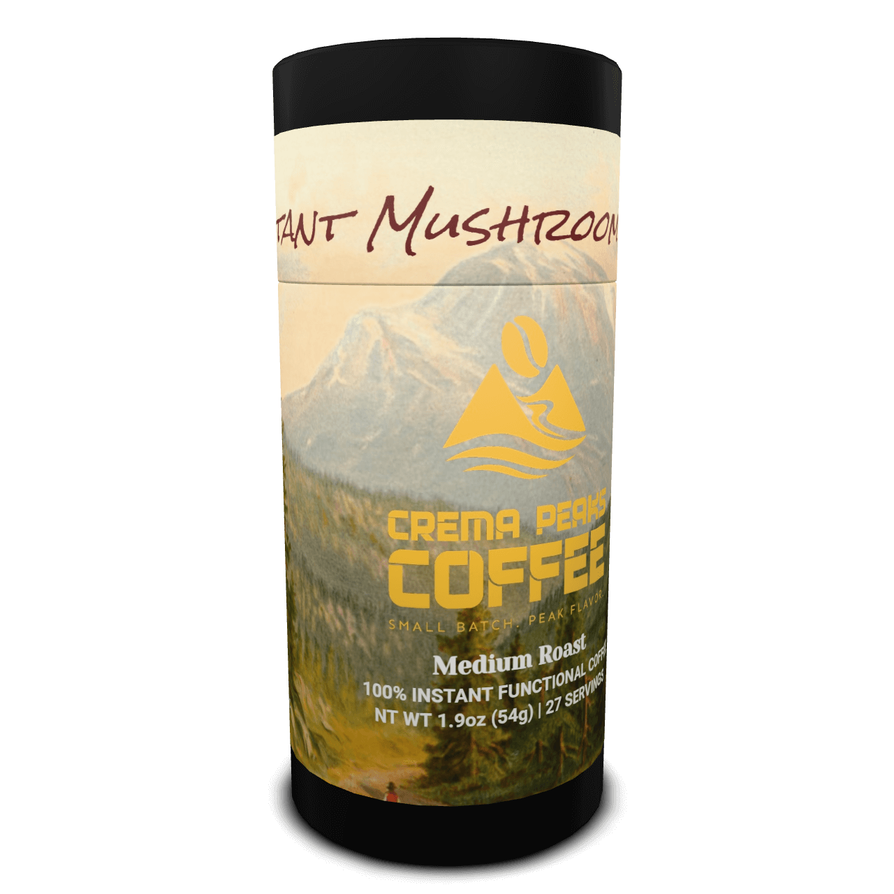 Mindful-Mushroom, Single-Origin with Clarity. Instant Convenience in seconds. Smooth, balanced, and ready anywhere. - Crema Peaks Coffee