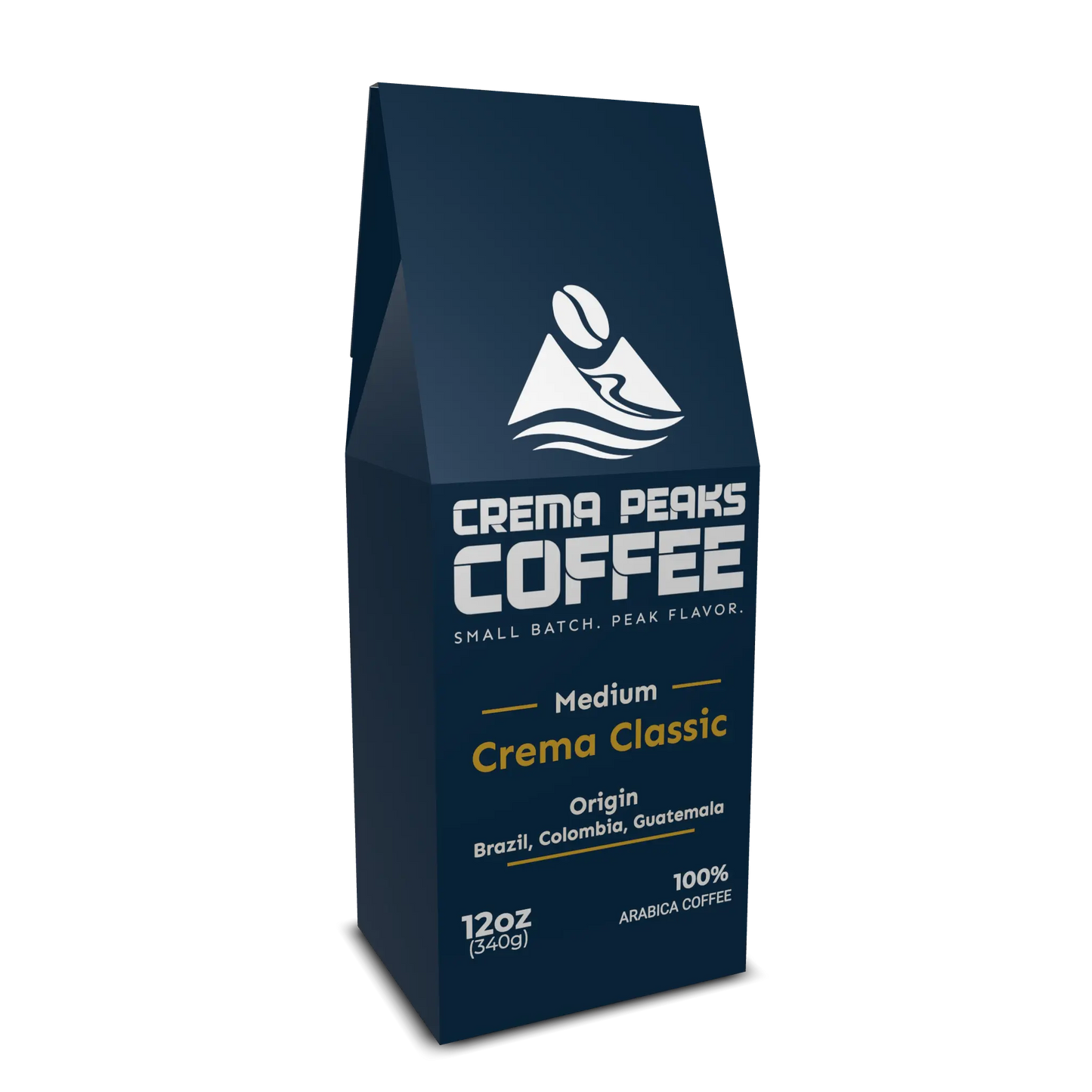 Crema Classic, Your Everyday Coffee — Elevated. Rich praline sweetness with a smooth, balanced finish. - Crema Peaks Coffee