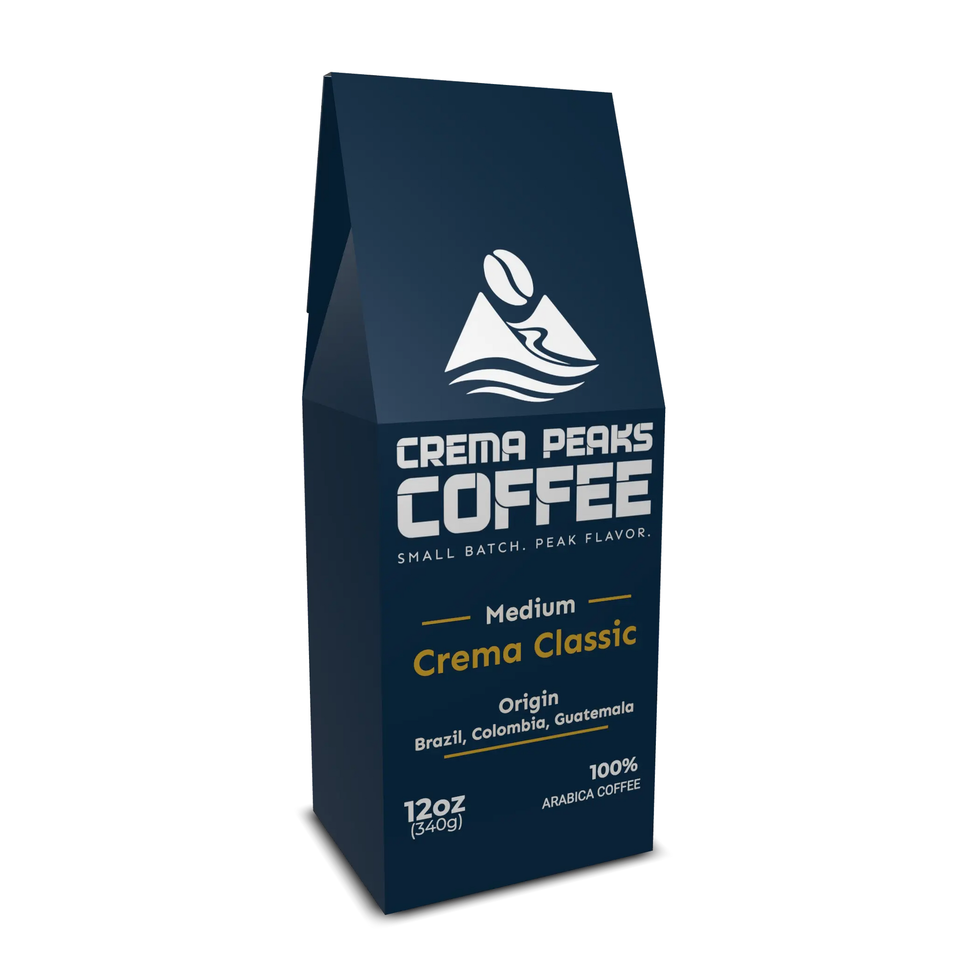 Crema Classic, Your Everyday Coffee — Elevated. Rich praline sweetness with a smooth, balanced finish. - Crema Peaks Coffee