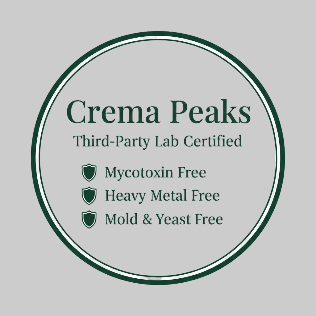 Crema Peaks Purity Badge Transparent