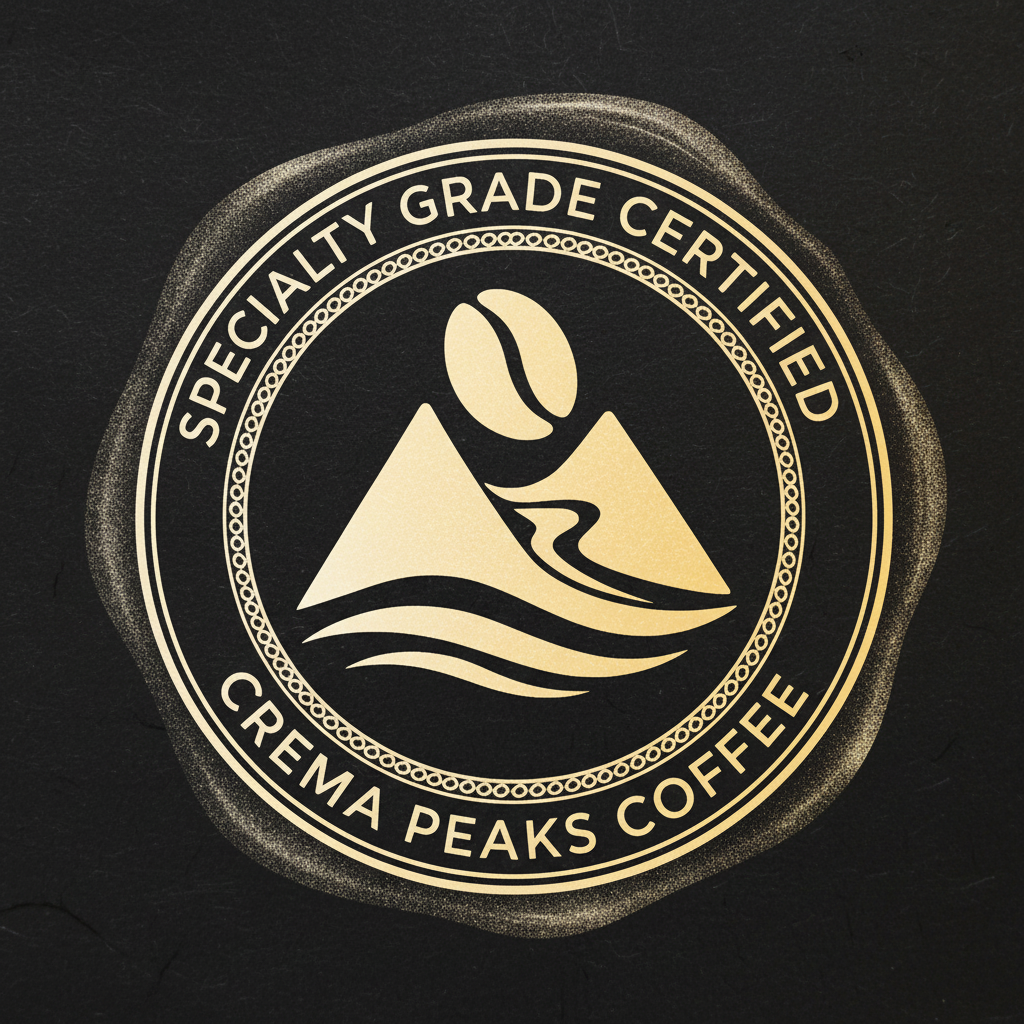 Crema Peaks Specialty Grade Certified Seal with Logo