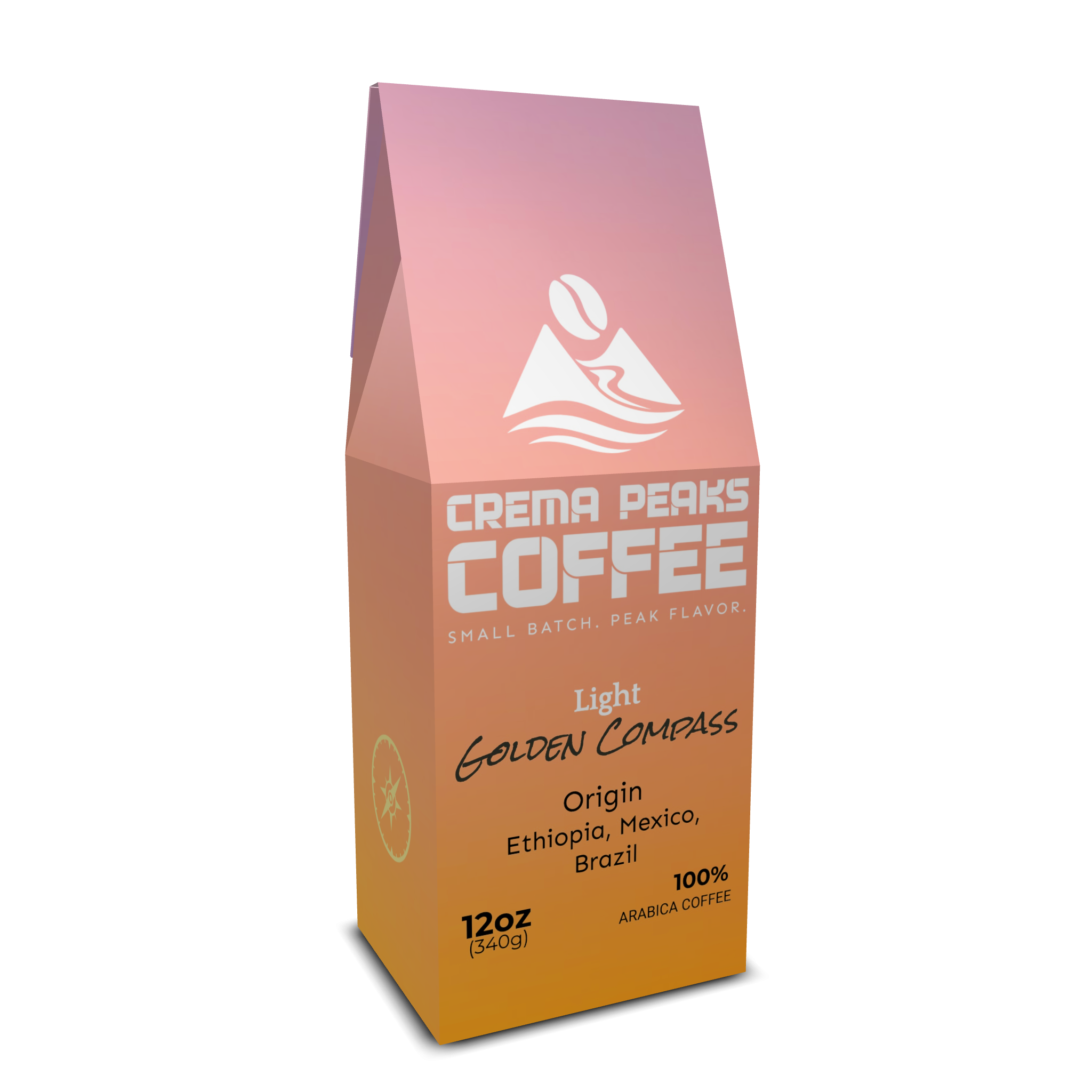 Golden Compass Coffee, Floral & Elegant Light Roast. Delicate Brightness. Remarkable Smoothness. - Crema Peaks Coffee