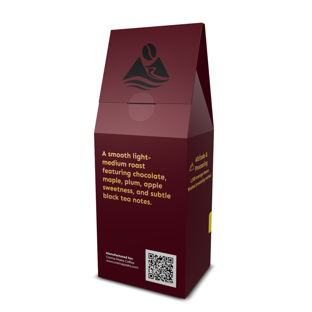 Limestone Ridge-Guatemalan Coffee (SO), High-Altitude Clarity. Volcanic Depth-Volcanic sweetness with plum brightness and refined chocolate depth — vibrant yet smooth. - Crema Peaks Coffee